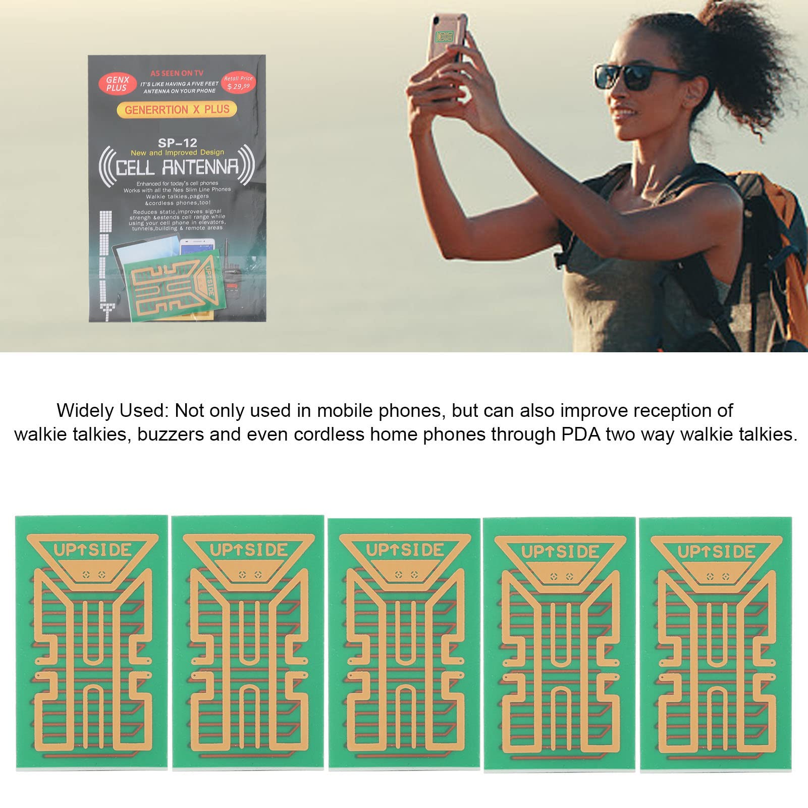 5Pcs Phone Signal Booster Stickers - Improve Mobile Reception for Elevators, Basements & Weak Signal Areas | Universal for iPhone, Android & Smartphones