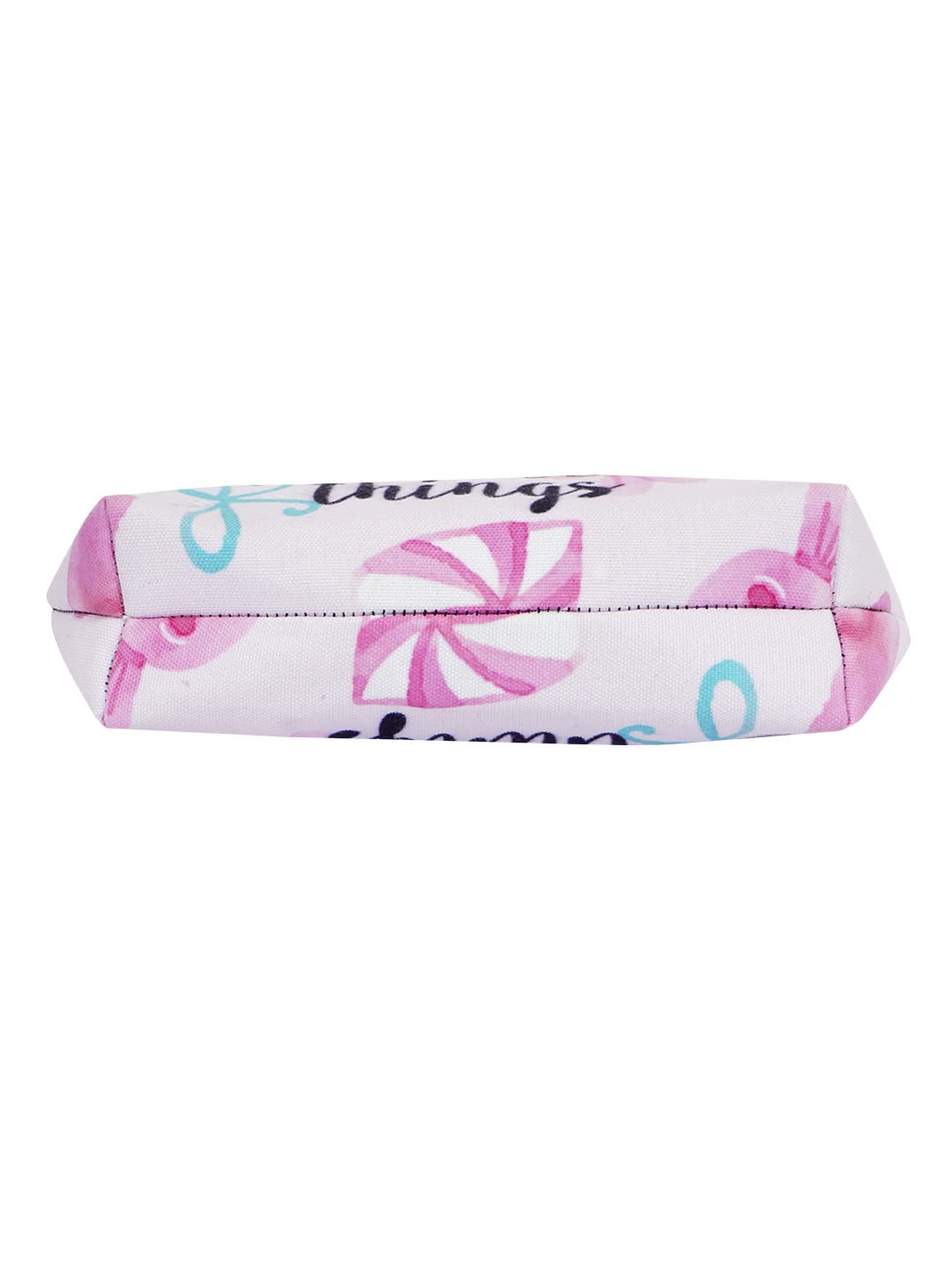 Crazyify Printed Makeup Pouch for Women - Canvas Cosmetic Bag with Zipper | Travel Toiletry Organizer & Storage Case | Perfect for Daily Essentials, Travel, and Gift Giving