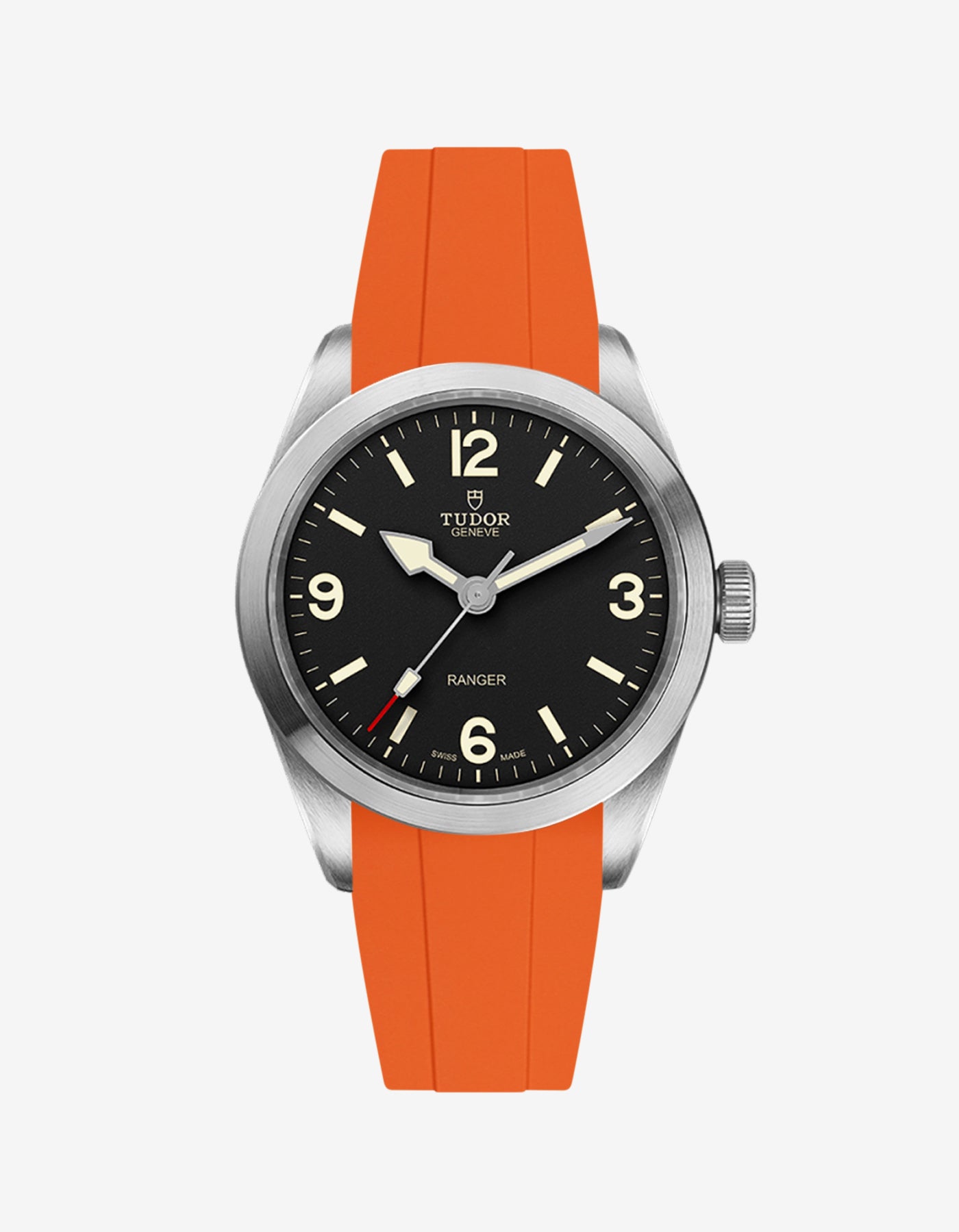 Tudor Ranger 39mm Rubber Watch Band Replacement - Durable & Comfortable Strap for Outdoor Adventures & Water Sports