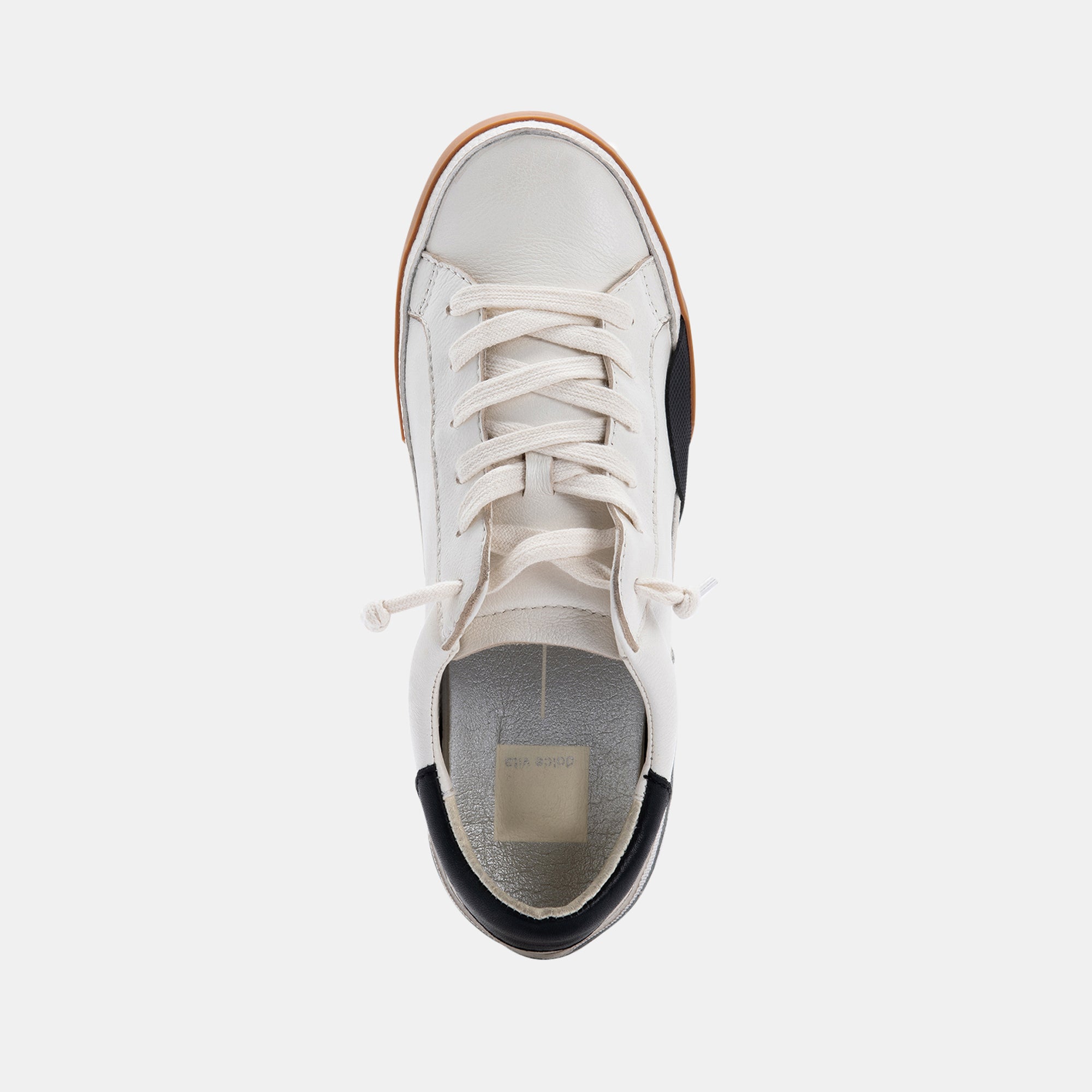 ZINA Wide Fit Sneakers for Women - White & Black Leather Comfort Shoes for Walking, Running & Casual Wear