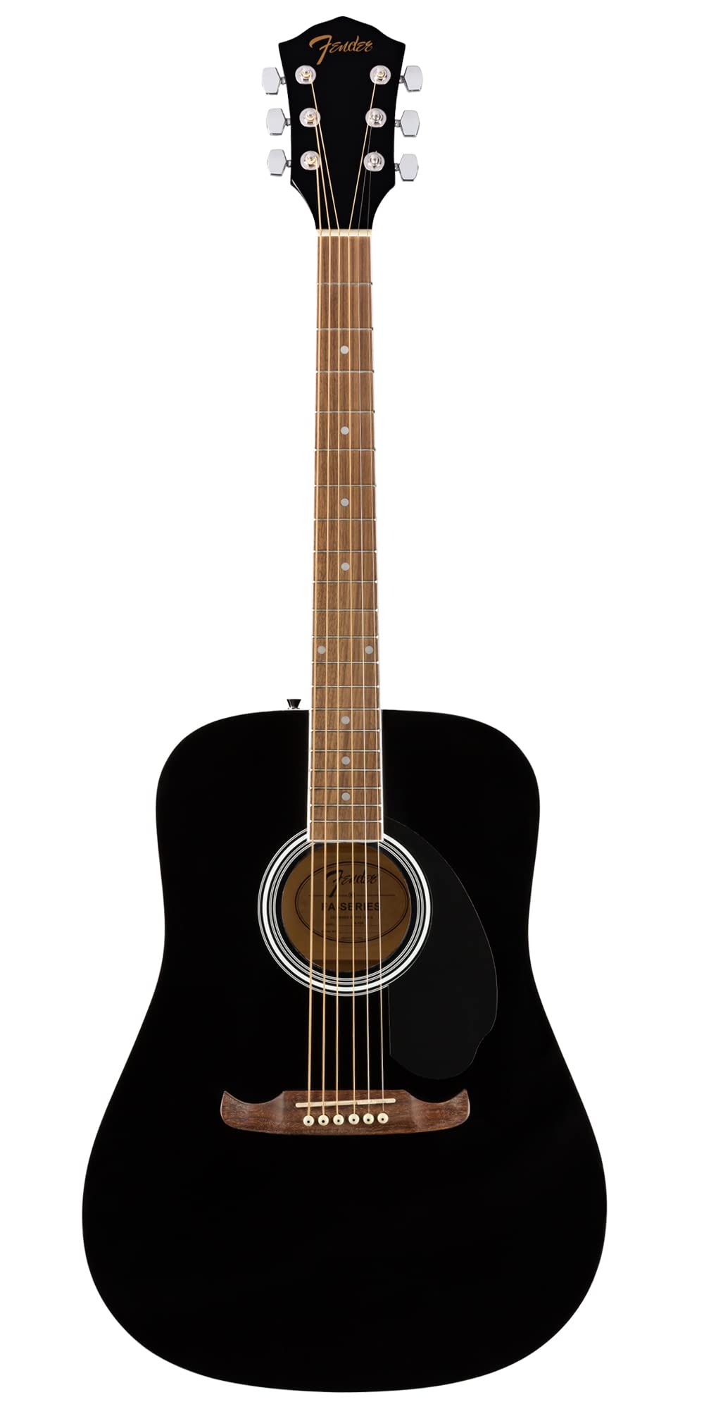 Fender FA-125 Dreadnought Acoustic Guitar Bundle - Black with Gig Bag, Tuner, Strap, Strings, Picks & Instructional DVD | Perfect for Beginners, Campfire Singalongs & Home Practice