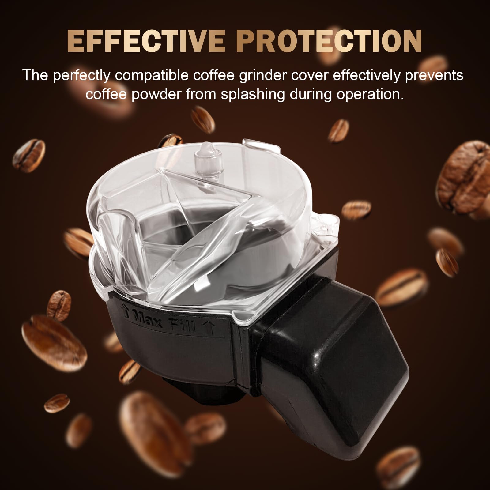 Cuisinart DGB-500GLID Replacement Grinder Assembly Lid - Clear Coffee Maker Part for DGB-500 Series | Perfect for Home Brewing & Coffee Shop Maintenance