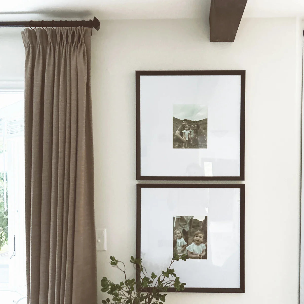 Pinch Pleated Blackout Curtains - 100% Linen Custom Drapes in Grey & Beige | Modern Thermal Insulated Window Treatments for Living Room & Bedroom