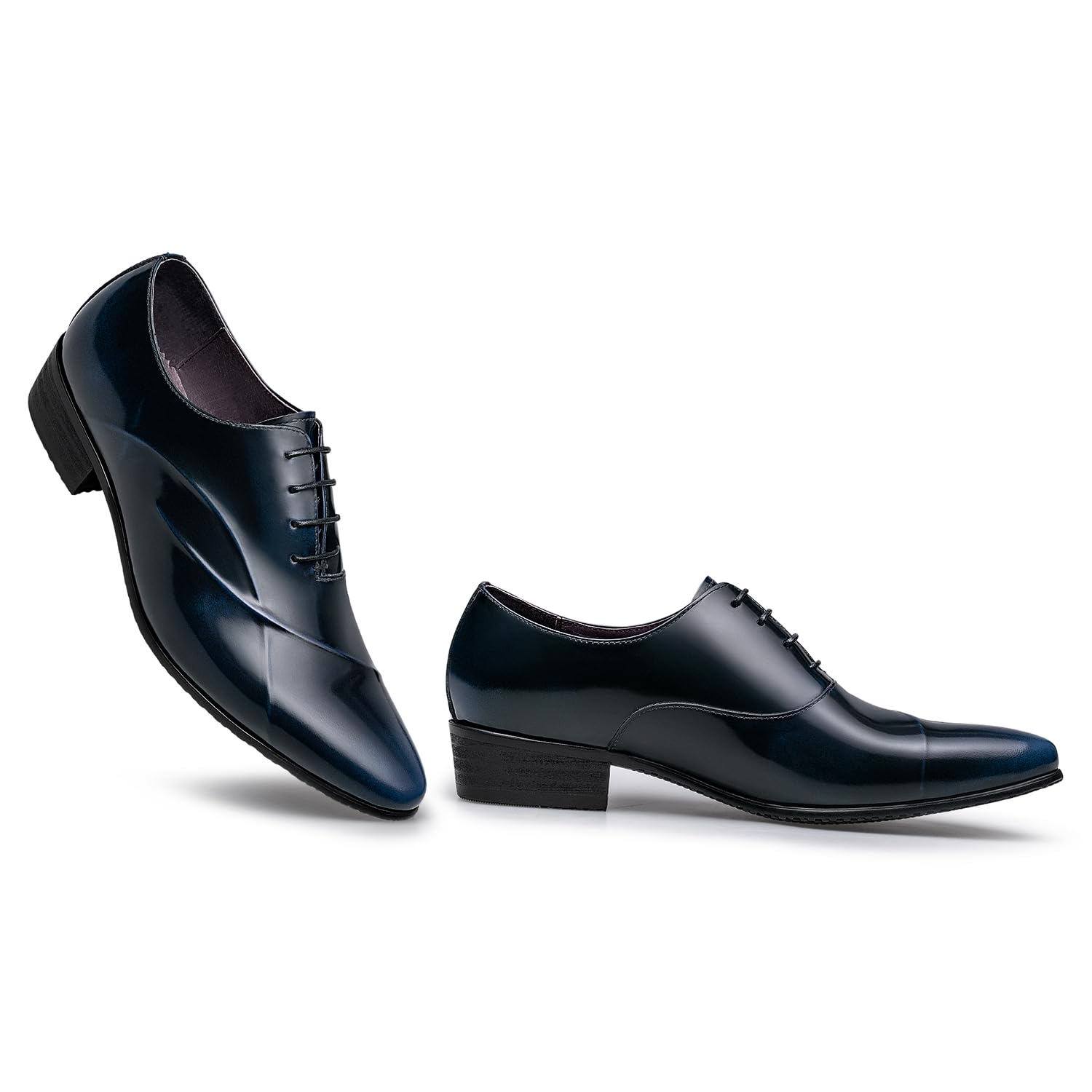 ZRO Men's Lace Up Formal Modern Oxford Dress Shoes - Comfortable Business & Wedding Shoes for Professional Office Work & Special Occasions