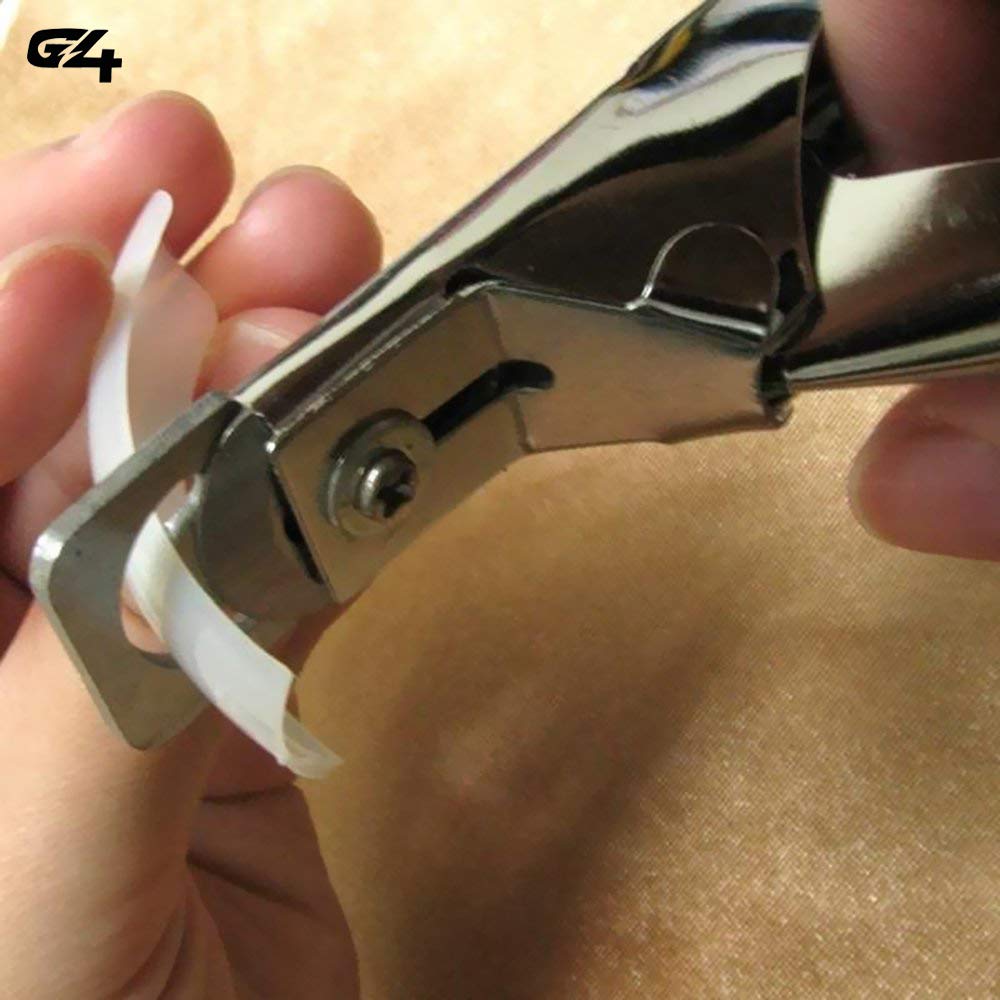 Professional Acrylic Nail Clipper & Cutter - False Artificial Nail Trimmer for Manicure & Pedicure - Black & Silver Design - Perfect for Salon, Home Use & DIY Nail Art