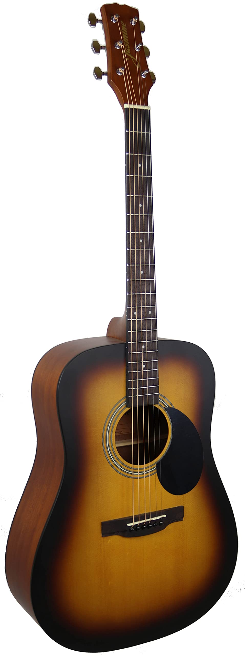 Jasmine S35 Acoustic Guitar Bundle - Matte Sunburst Finish with Gig Bag, Tuner, Strap, Picks & Accessories | Perfect for Beginners, Campfires & Home Practice