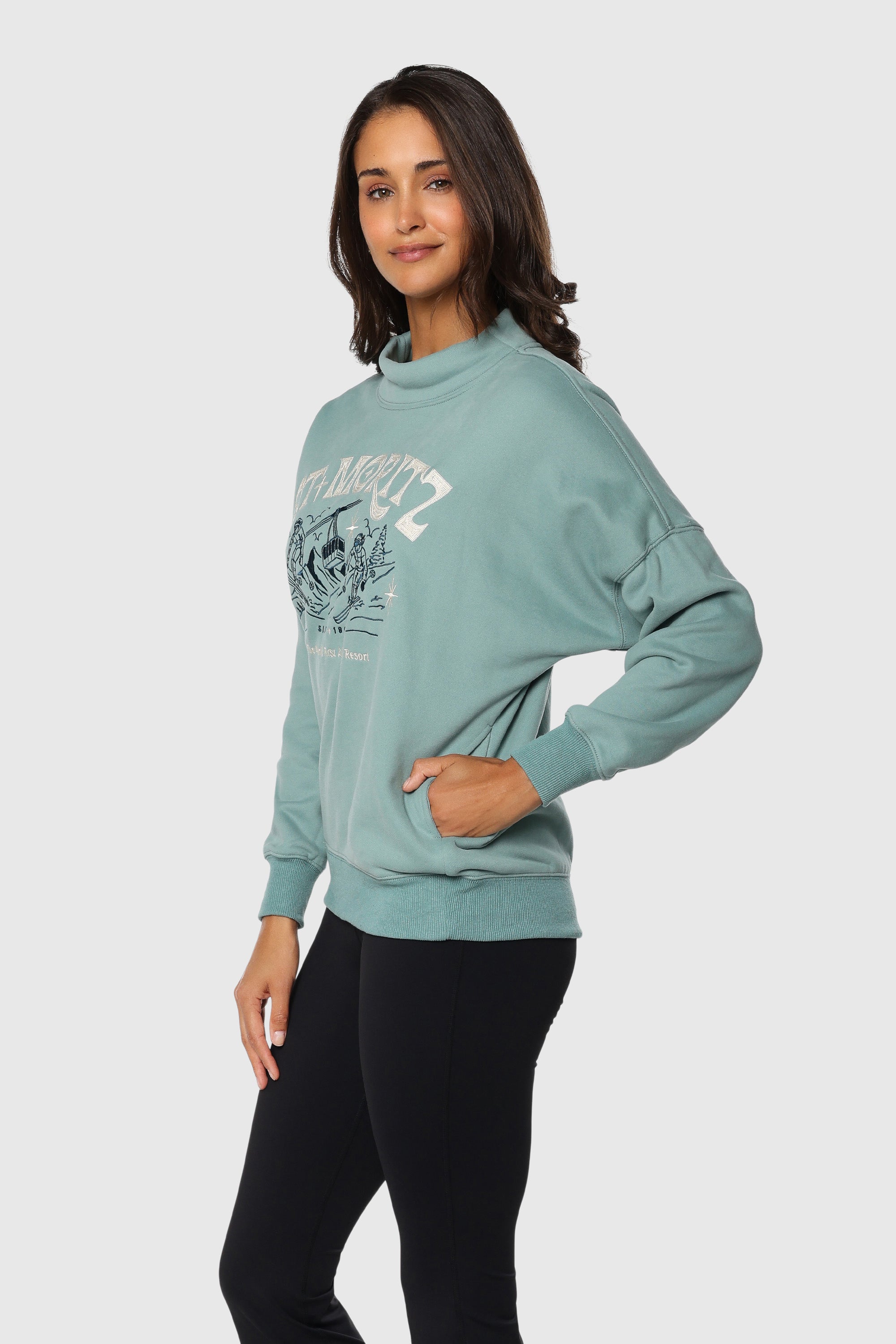 Moritz Funnel Neck Sweater - Women's Winter Knit Pullover with High Collar | Cozy Casual Wear for Office, Dates & Holiday Outfits