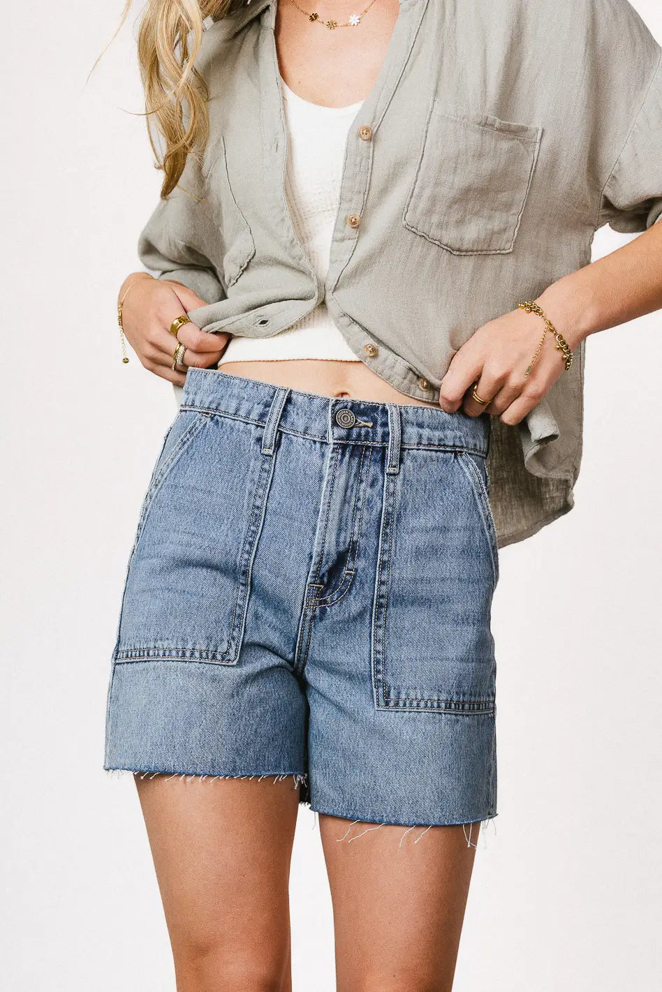 Gracey High Rise Dad Shorts for Women - Comfortable & Stylish Casual Wear - Perfect for Summer, Beach, and Lounge - FINAL SALE