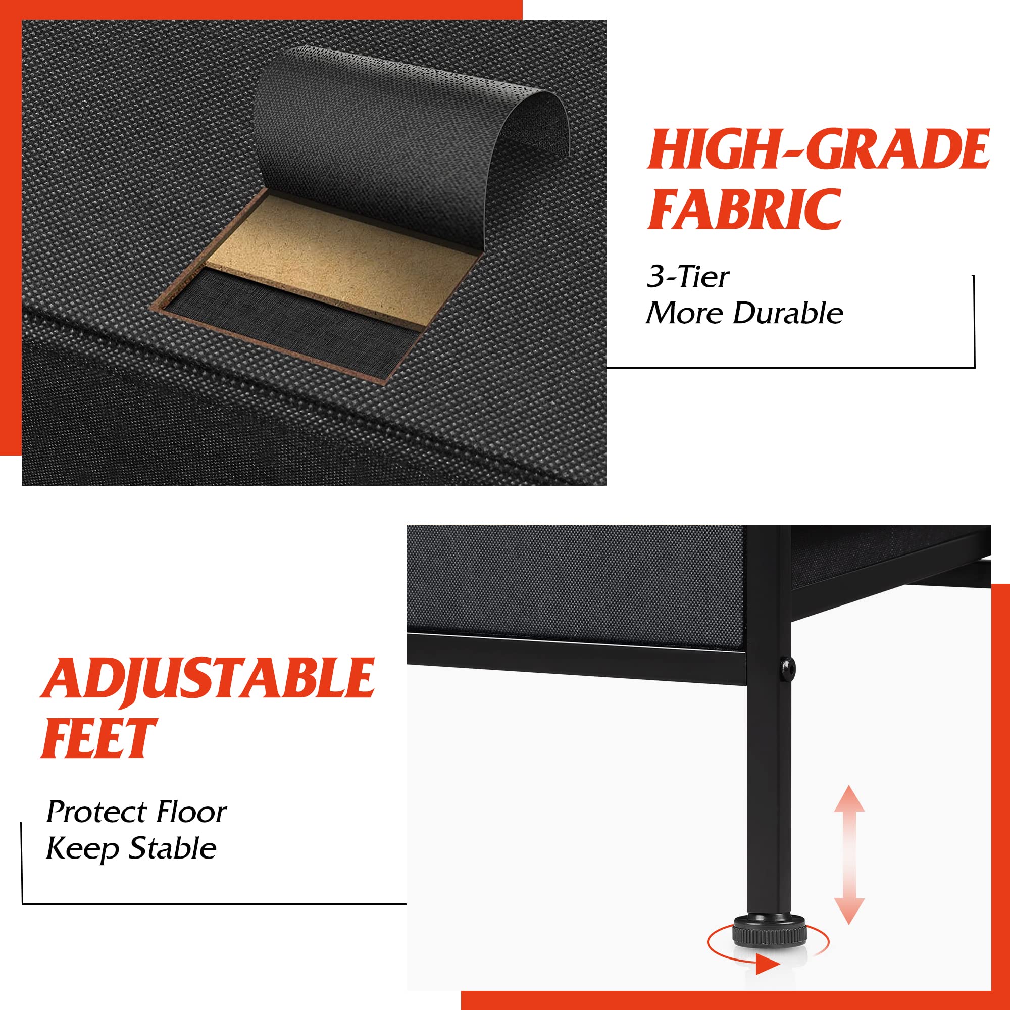WLIVE 6-Drawer Dresser TV Stand for 50