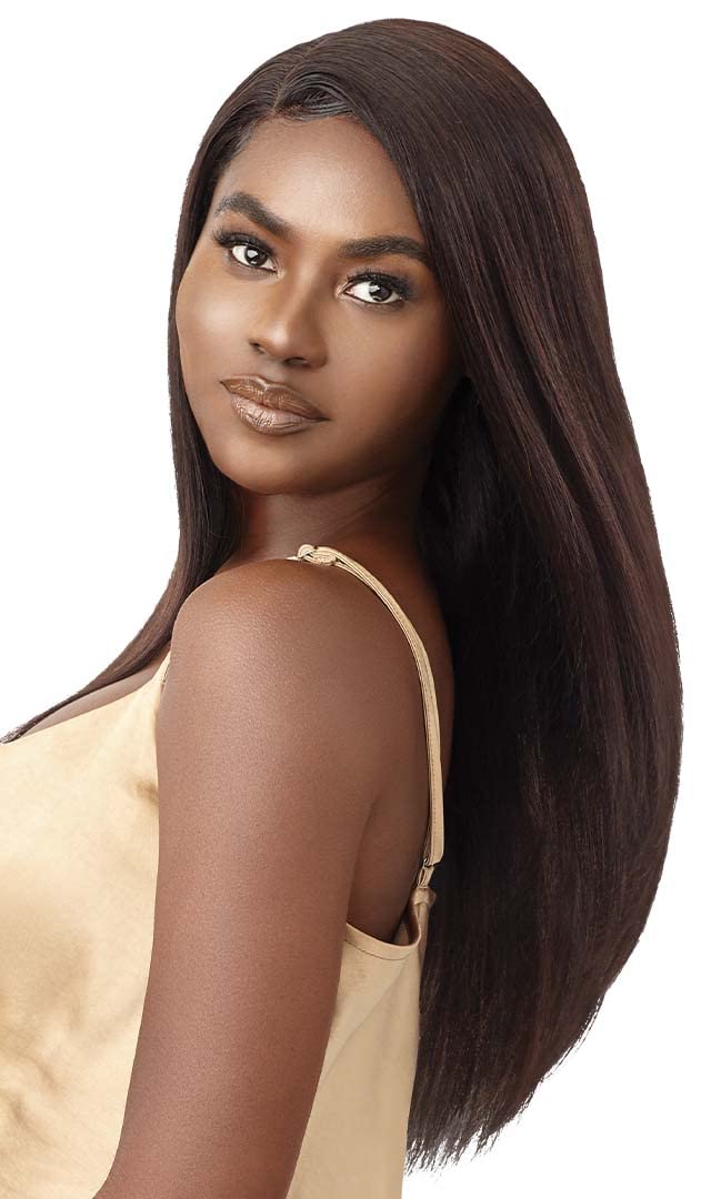 Outre Mytresses Gold Label 100% Unprocessed Human Hair Lace Front Wig - KRISTABEL (Natural Black) | Perfect for Daily Wear, Cosplay & Special Occasions