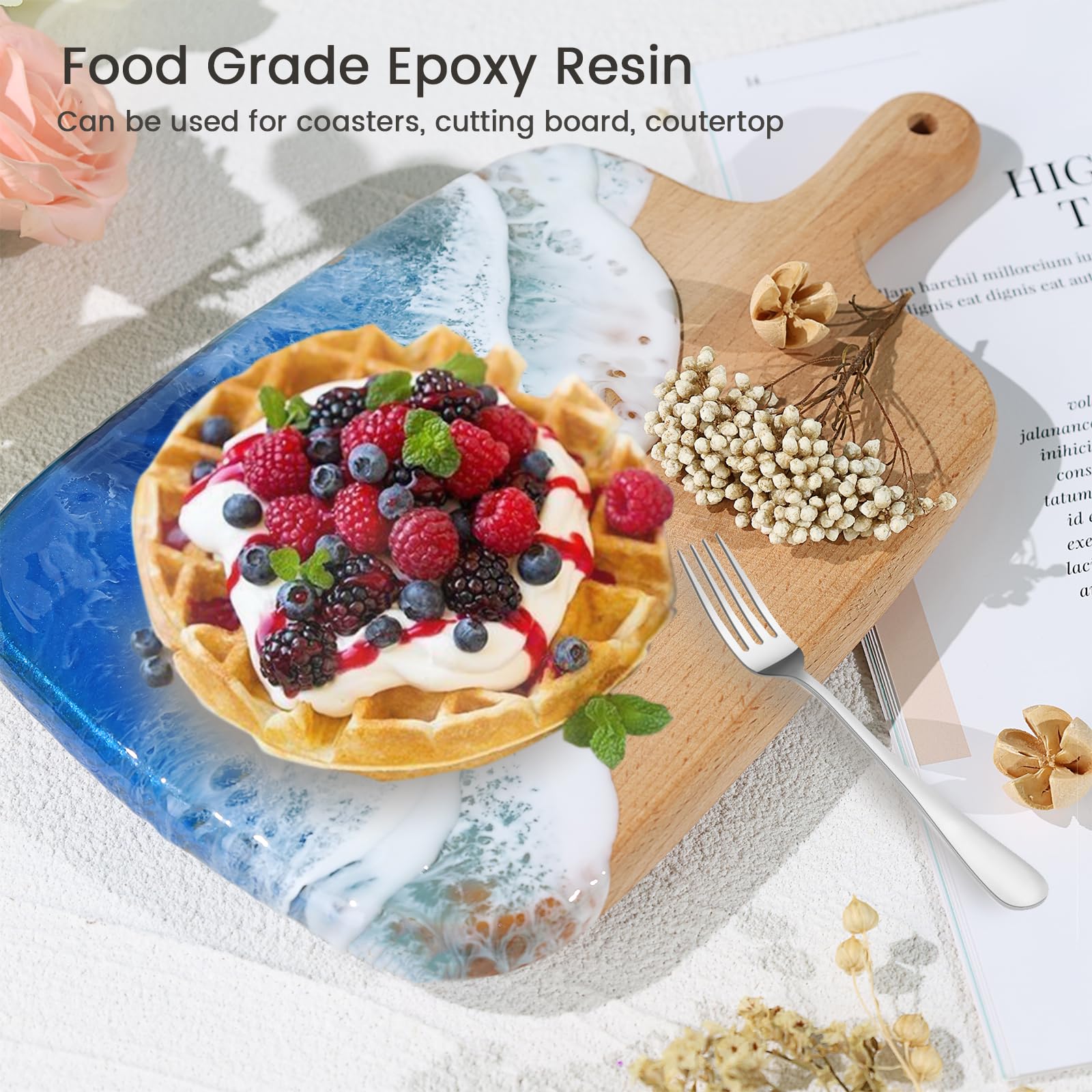 Bsrezn 96OZ Epoxy Resin Kit - Crystal Clear 2 Part Casting Resin & Hardener for Jewelry Making, Molds, Table Tops, River Tables, DIY Crafts, Art Supplies - 1:1 Starter Kit for Beginners & Professionals