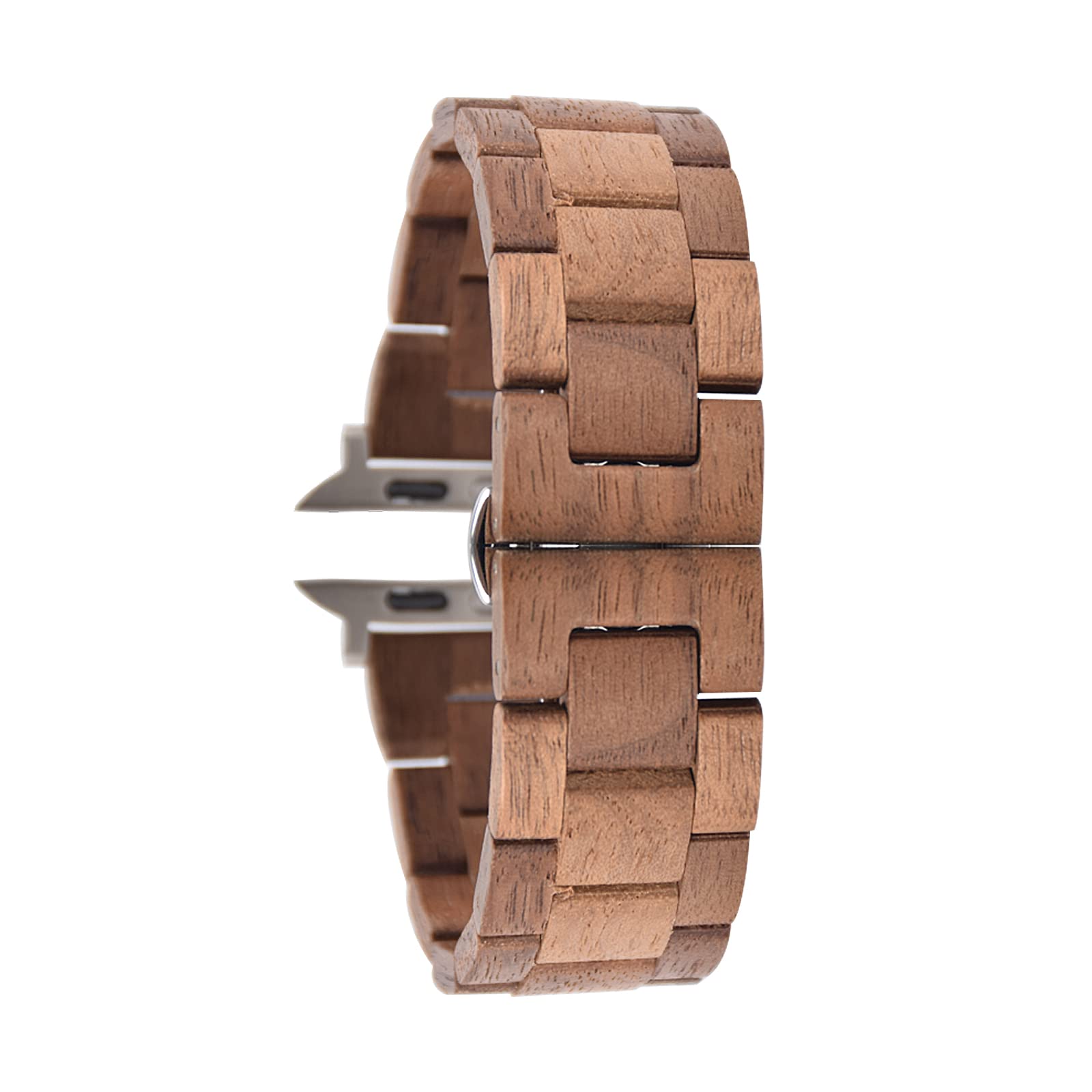 Eco-Friendly Natural Hardwood Watch Band for Apple Watch SE/Series 6/5/4/3/2/1 - 100% Sustainable Wooden Strap Bracelet - Perfect for Outdoor Adventures & Casual Wear