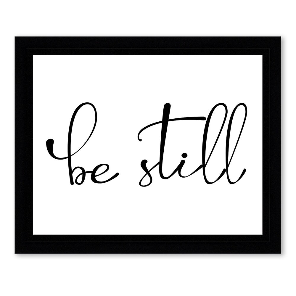 Be Still Framed Printed Canvas Wall Art - 16.25