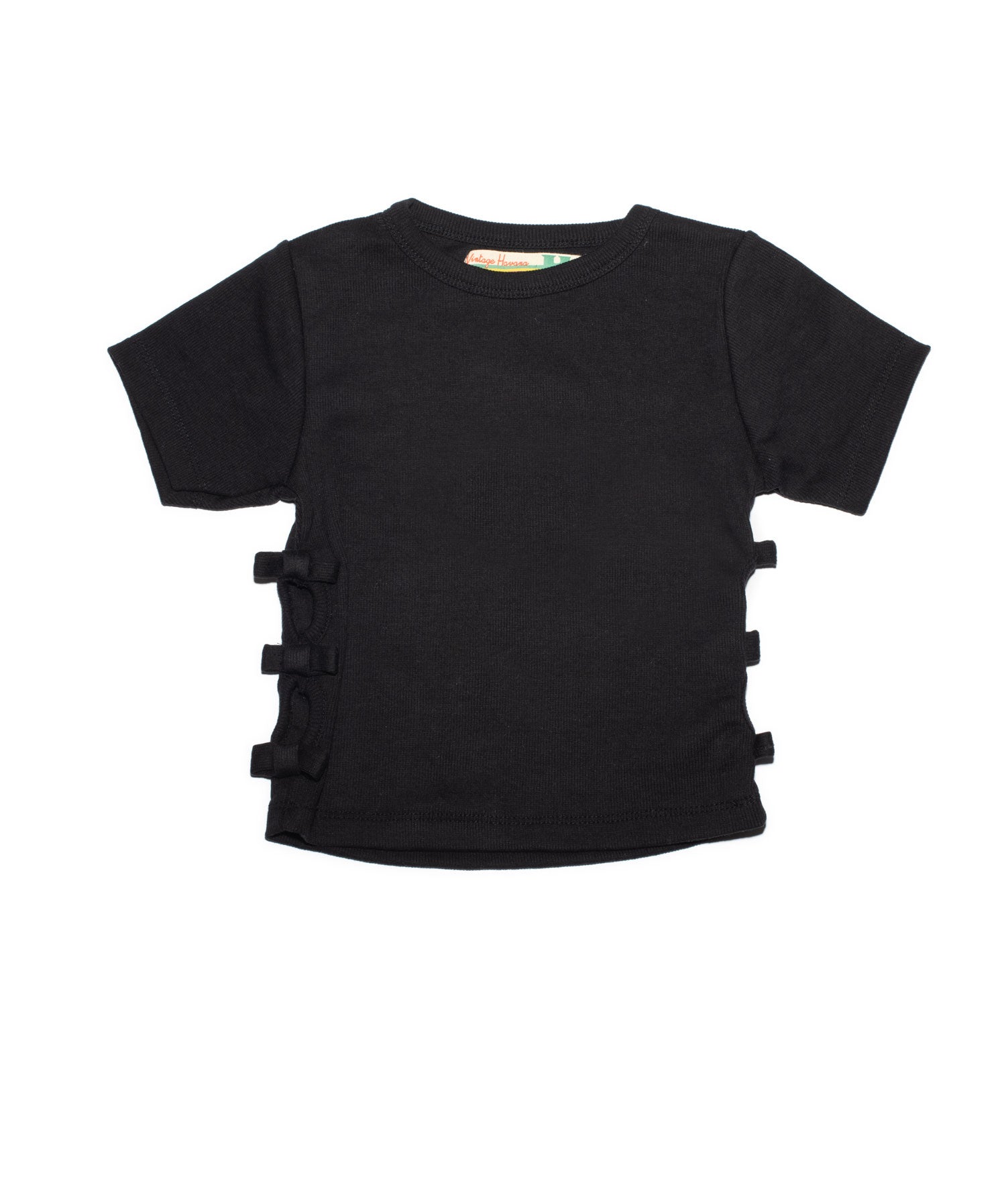 Vintage Havana Girls Alexa Bow Tie Tee - Stylish Cotton Blouse for Women, Casual & Party Wear, Perfect for Date Night, Office & Special Occasions