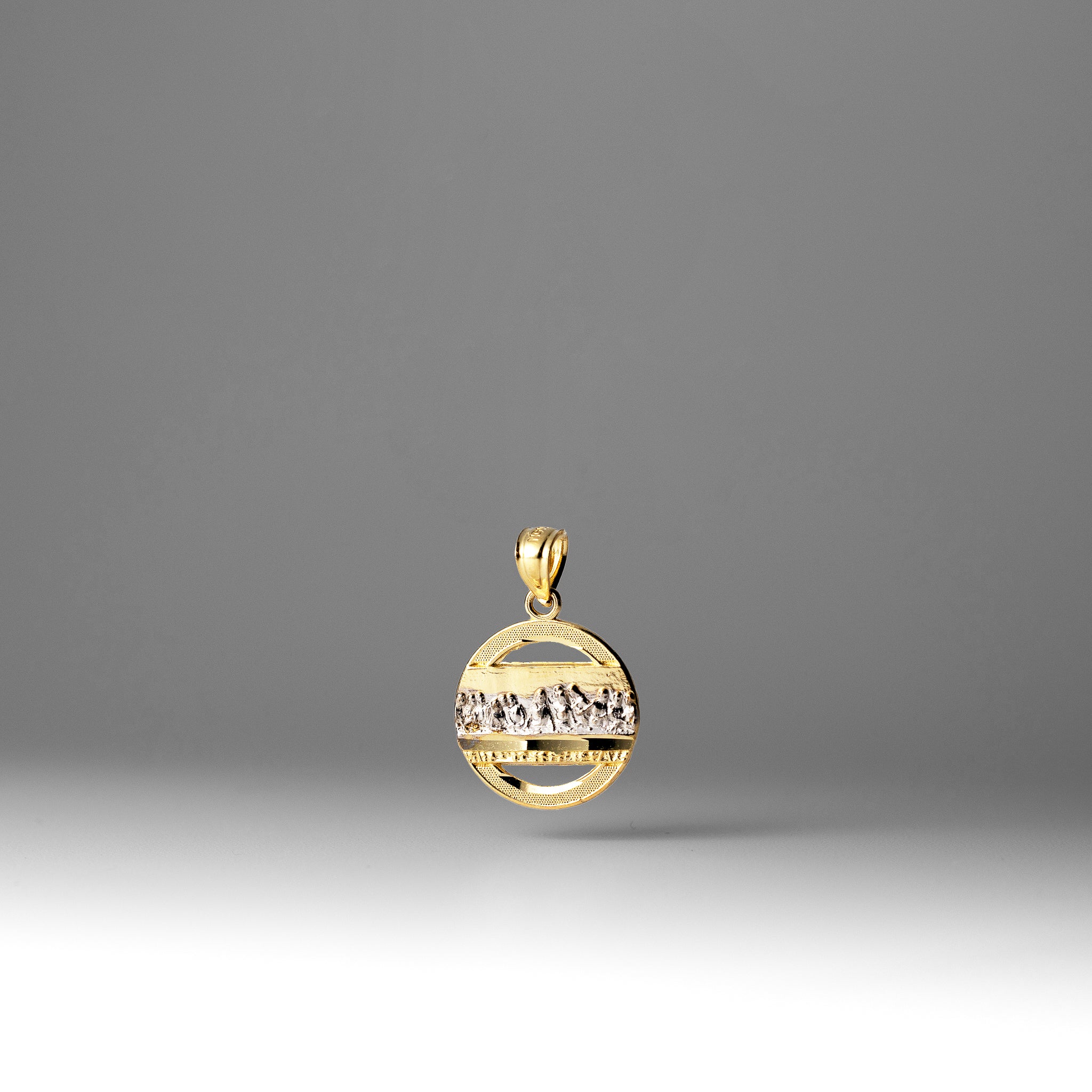 Gold Last Supper Small Medallion Pendant PT2270 - Religious Jewelry Gift for Men & Women - Perfect for Baptism, First Communion & Christian Faith Accessories