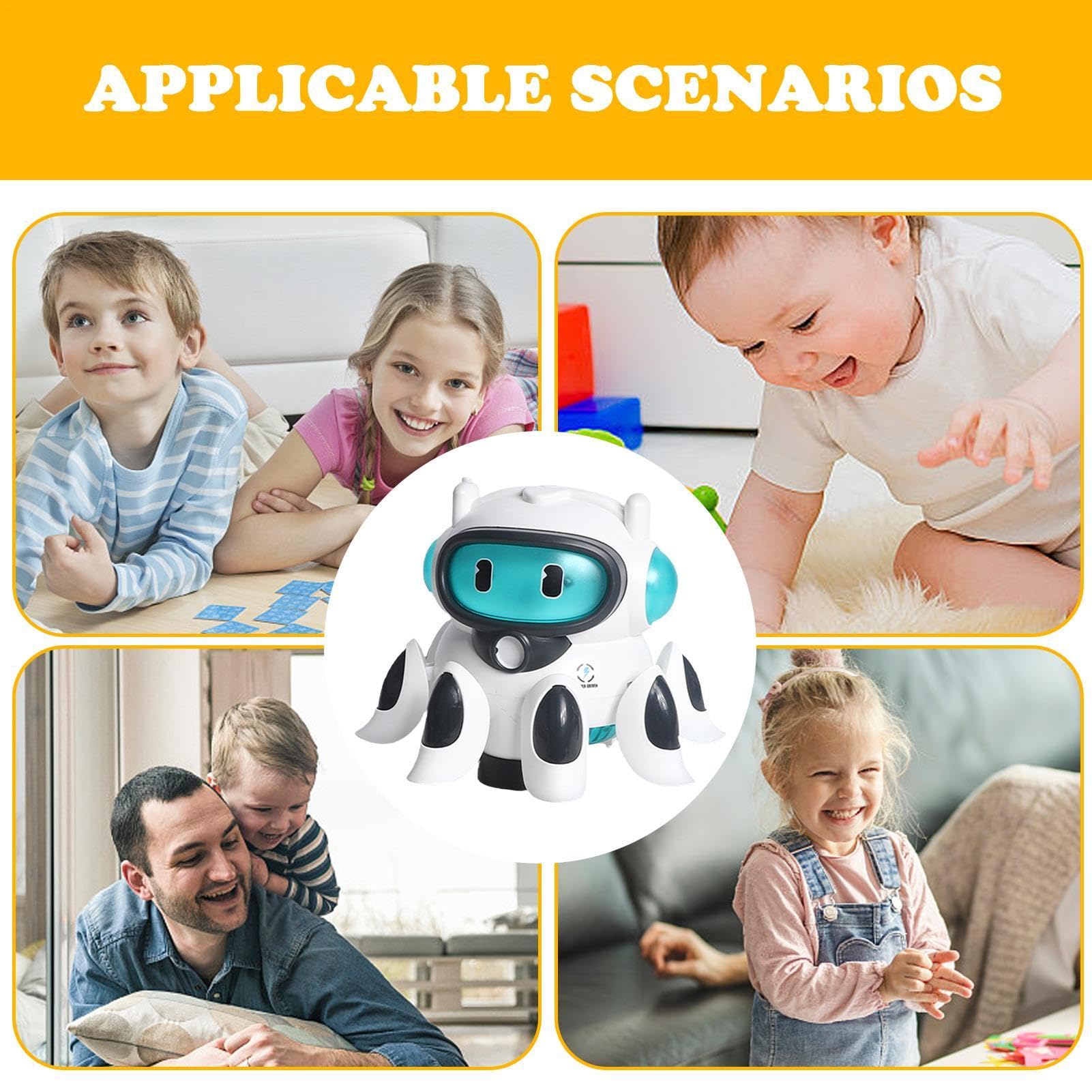 Dybnuhoc Octopus Robot Toy - Electric Crawling Walking Educational Kids Toy for Early Learning & STEM Activities | Fun Interactive Play for Toddlers & Preschoolers