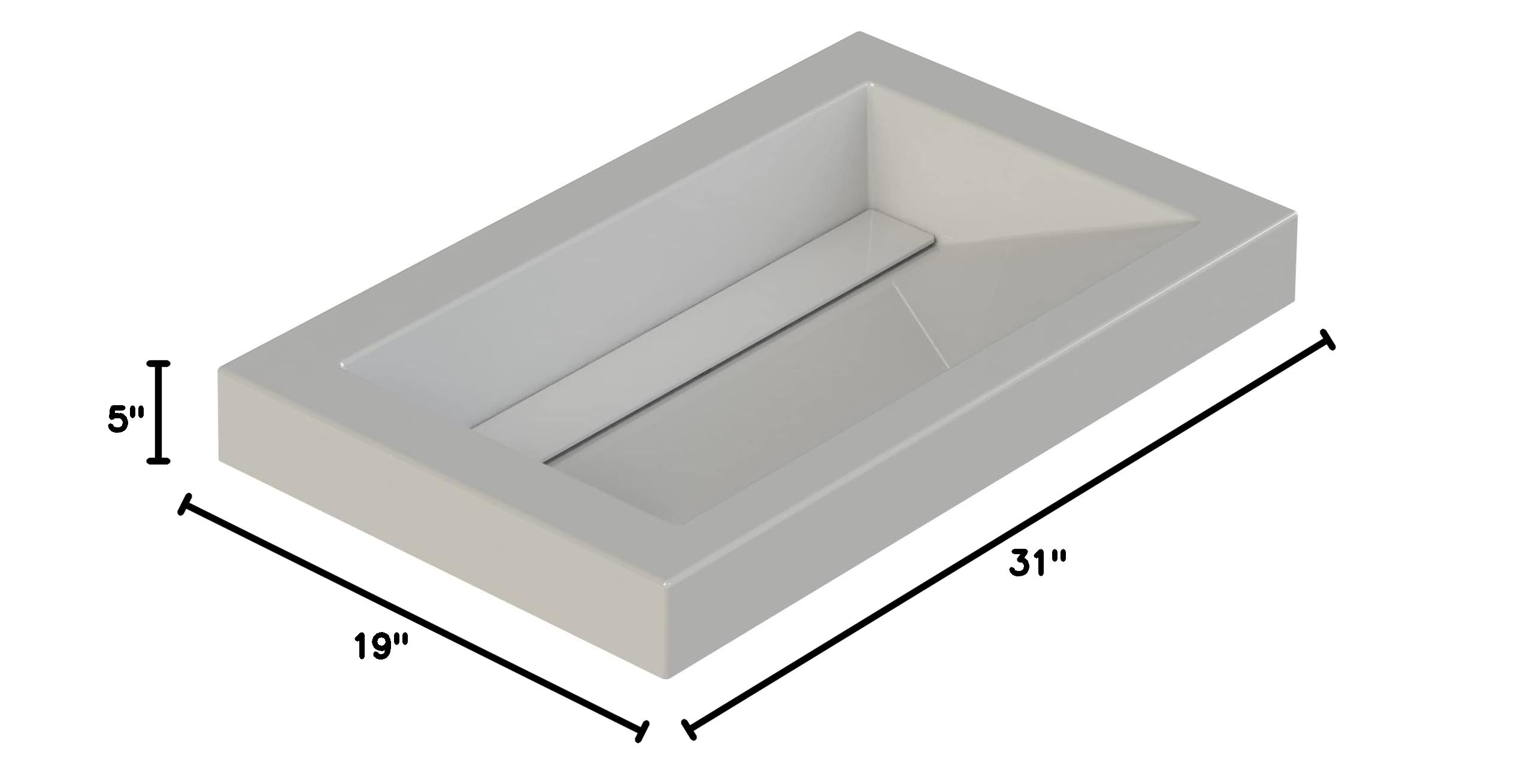 Genova White Cultured Marble Bathroom Sink 31