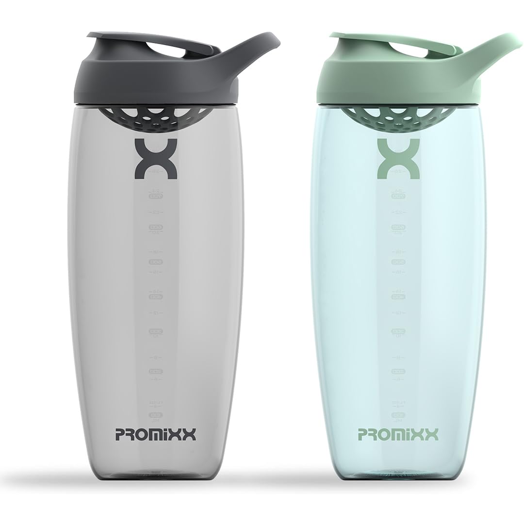 Promixx PURSUIT Protein Shaker Bottle - Premium BPA-Free Sports Water Bottle for Protein Powder, Pre-Workout & Supplement Mixing - Leakproof & Easy Clean Shaker Cup - Ideal for Gym, Workout & Fitness Enthusiasts