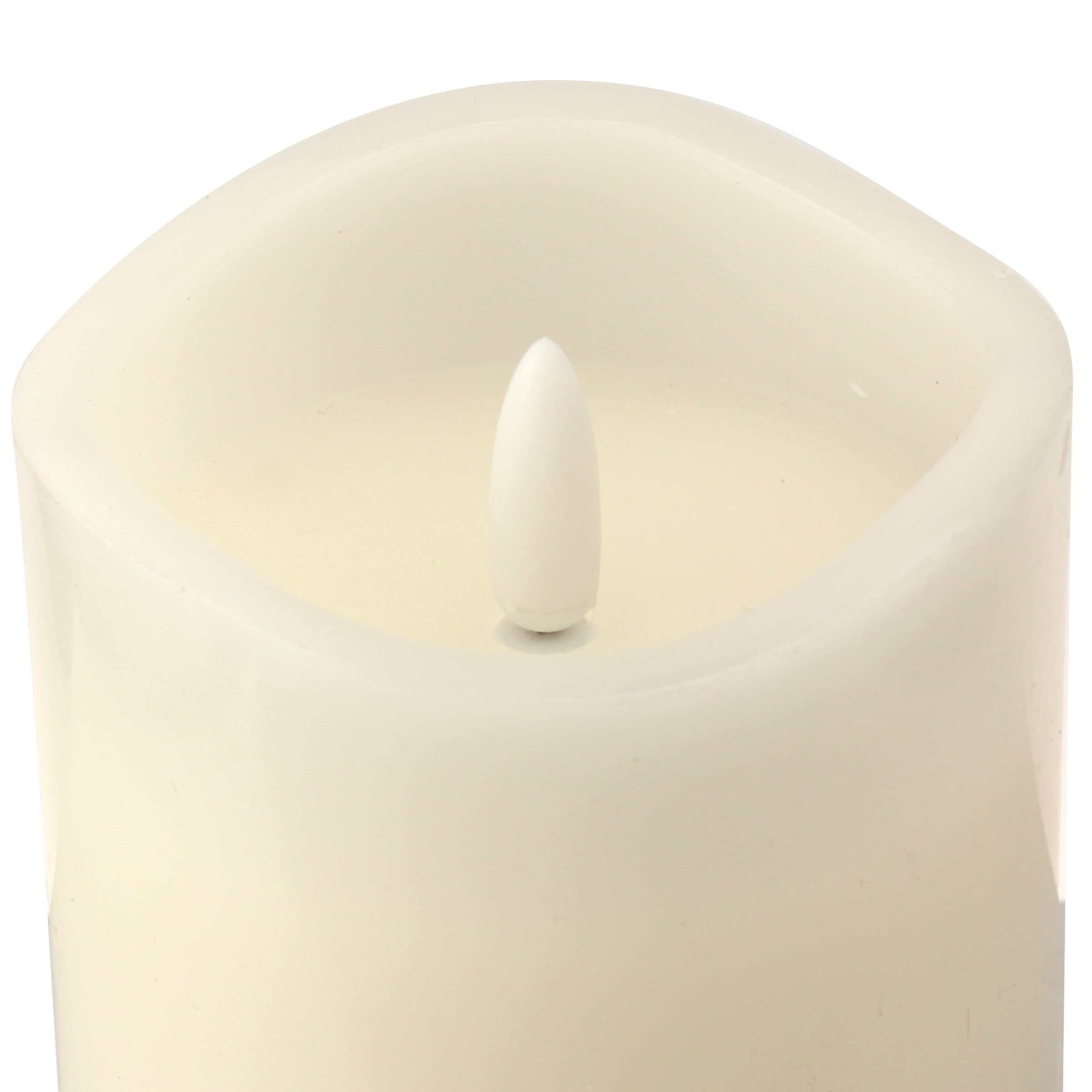 6-Pack Ivory Real Wax Flameless LED Pillar Candles - 3x6 Inches with Remote & Timer for Home Decor, Wedding Centerpieces, and Romantic Ambiance