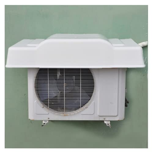 Outdoor Air Conditioner Cover for Window & AC Units - 96x46x16cm White Plastic Rain Canopy with Steel Wires - Weatherproof Dust, Snow & Rain Protection for Year-Round Use - Perfect for Home, Apartment & Office AC Protection