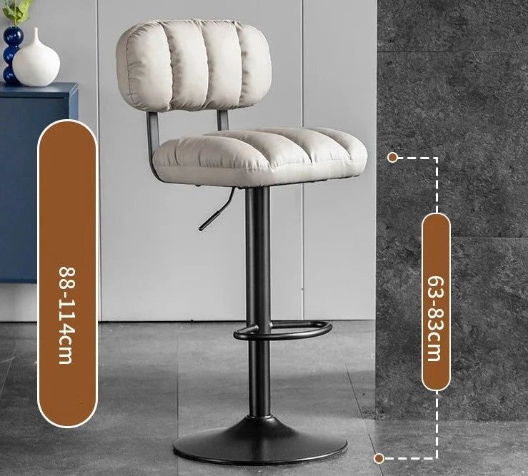 AA Design Modern Dining High Counter Bar Stool - Adjustable Height Kitchen Island Stool for Breakfast Nook, Bar, Restaurant & Home Decor