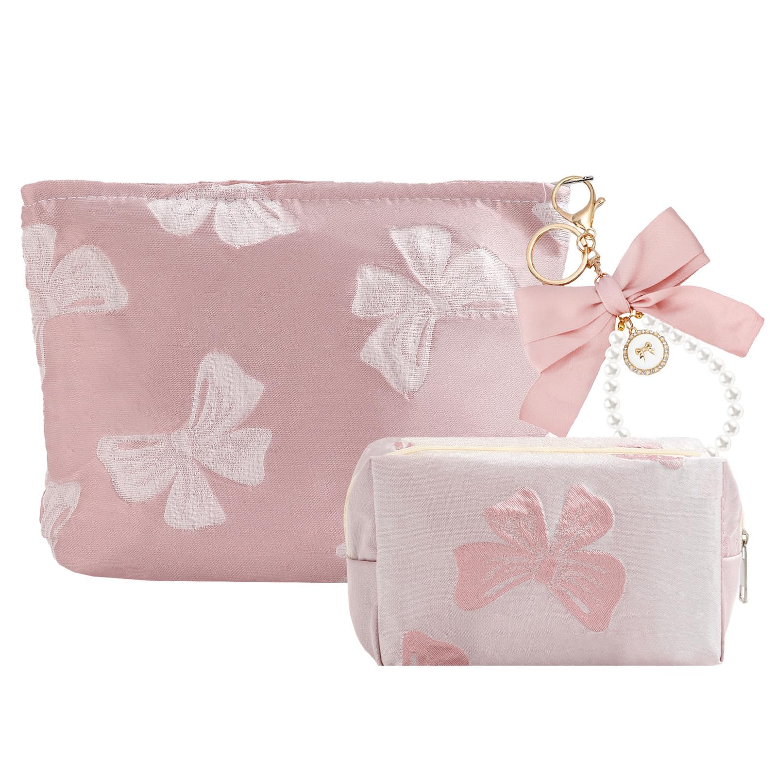 LYDZTION Large Capacity Makeup Bag Set for Women - 1 Cosmetic Organizer & 1 Pencil Case for Makeup Brushes, Travel Toiletry Storage | Perfect for Travel, Home Organization & Daily Beauty Essentials