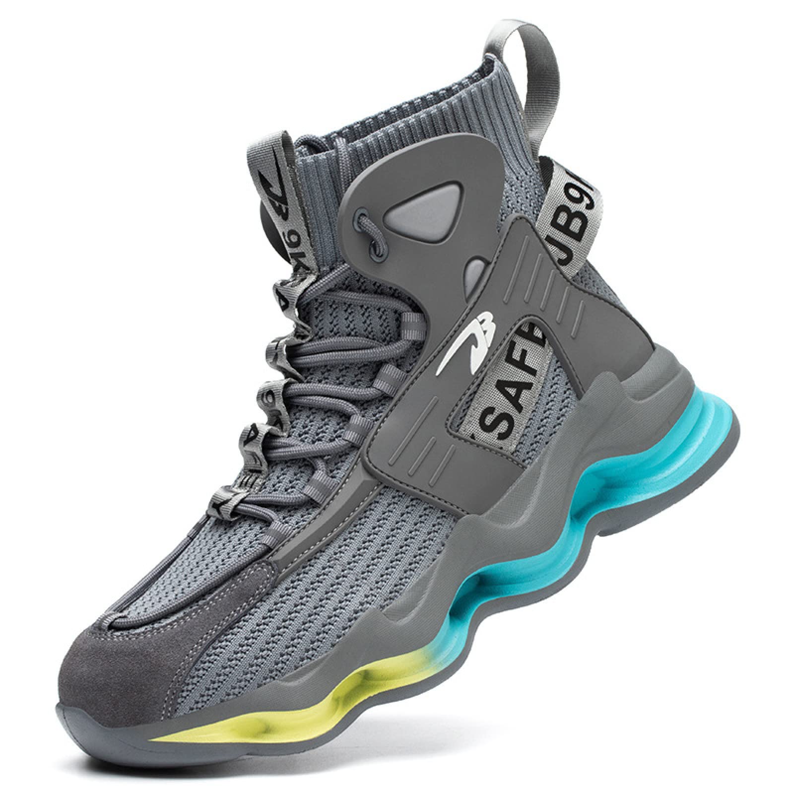 Steel Toe Work Boots for Men & Women - Breathable Safety Shoes with Slip Resistance & Comfortable Cushioning - Ideal for Construction, Warehouse, and Industrial Work