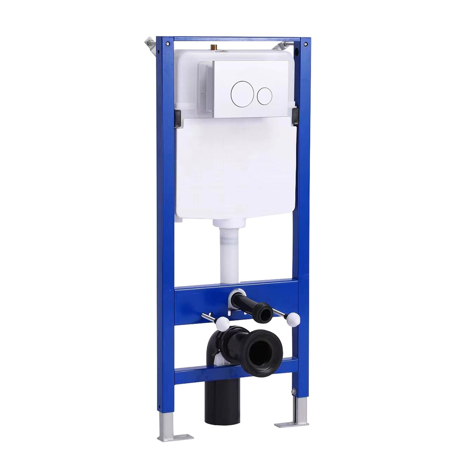 HOROW In-Wall Toilet Tank Carrier System for Wall Hung Toilets - Dual Flush 1.1/1.6 GPF with Chrome Actuator Plate - Perfect for Modern Bathrooms & Space-Saving Designs
