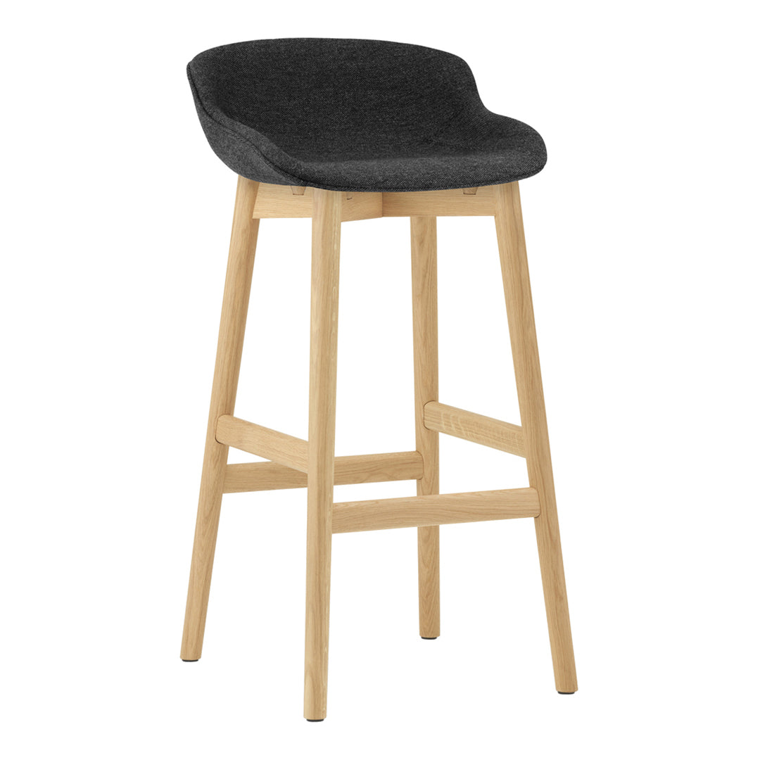 Premium Hyg Bar Stool with Full Upholstered Seat & Sturdy Wood Base - Perfect for Kitchen Islands, Home Bars, and Modern Dining Spaces