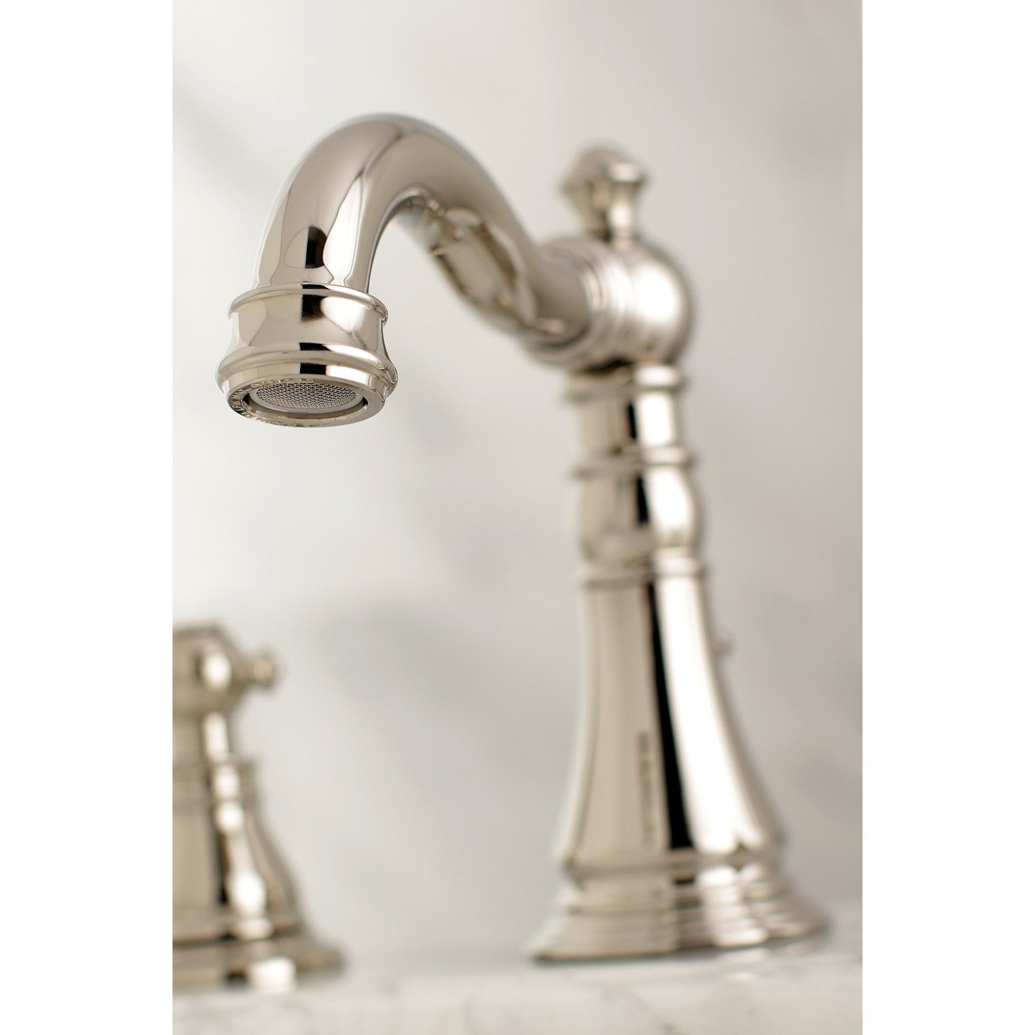 American Classic FSC1979ACL 3-Hole Widespread Bathroom Faucet with Brass Pop-Up Drain - Polished Nickel Finish - Two Handle Deck Mount Sink Faucet for Bathroom Vanity & Powder Room Renovation