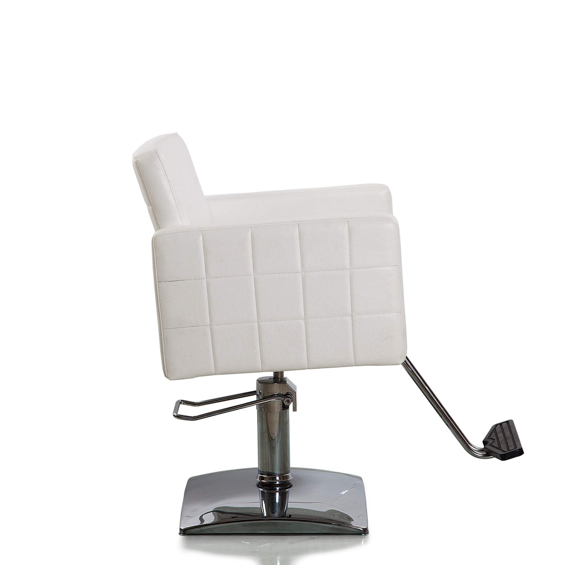 Beautylife Hydraulic Salon Styling Chair - Professional Barber & Hair Stylist Chair with Pump, White | Perfect for Hair Salons, Barbershops & Home Beauty Stations