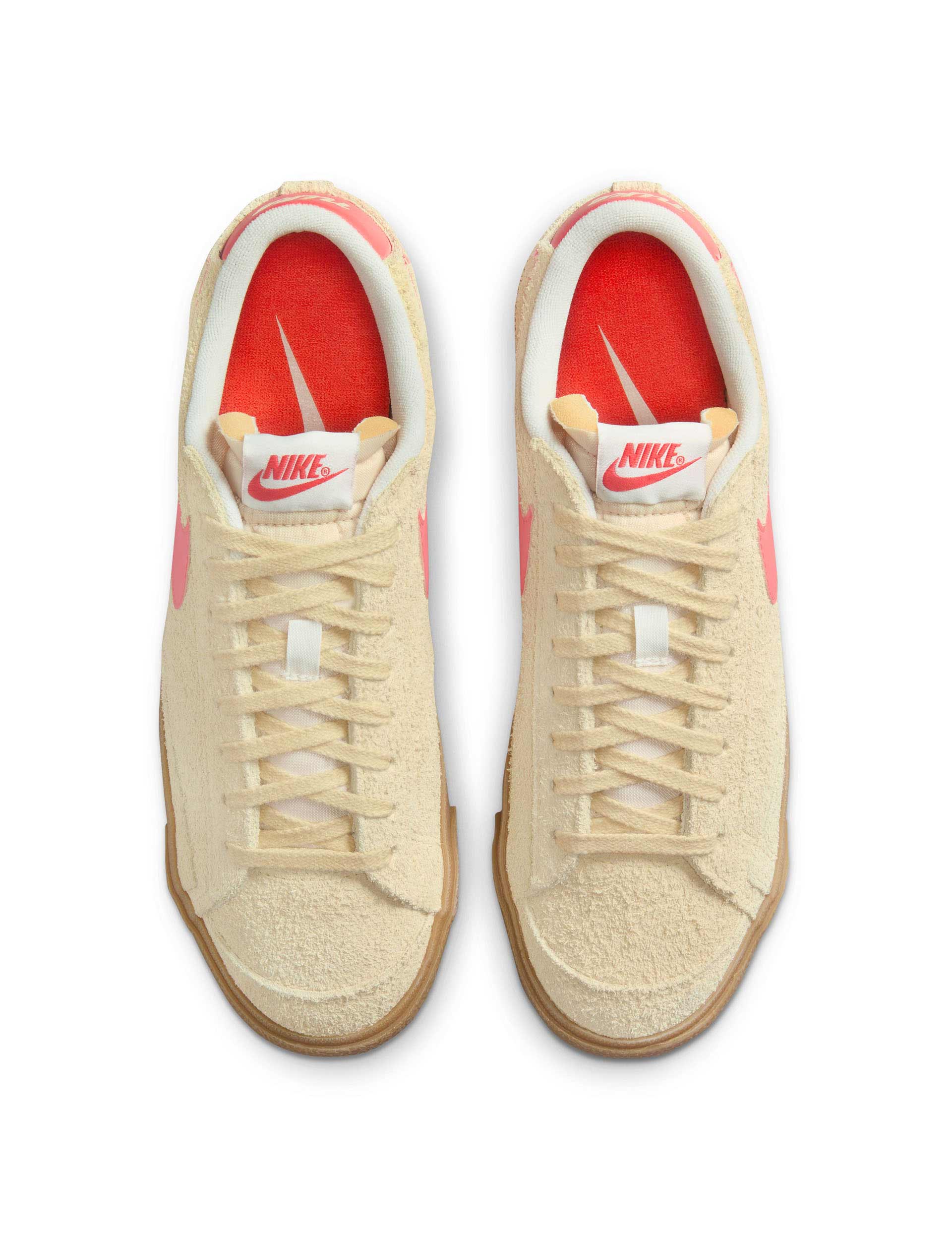 Nike Blazer Low '77 Vintage Sneakers - Alabaster/Magic Ember/Gum Light Brown | Retro Basketball Shoes for Men & Women | Perfect for Casual Wear, Street Style & Vintage Fashion