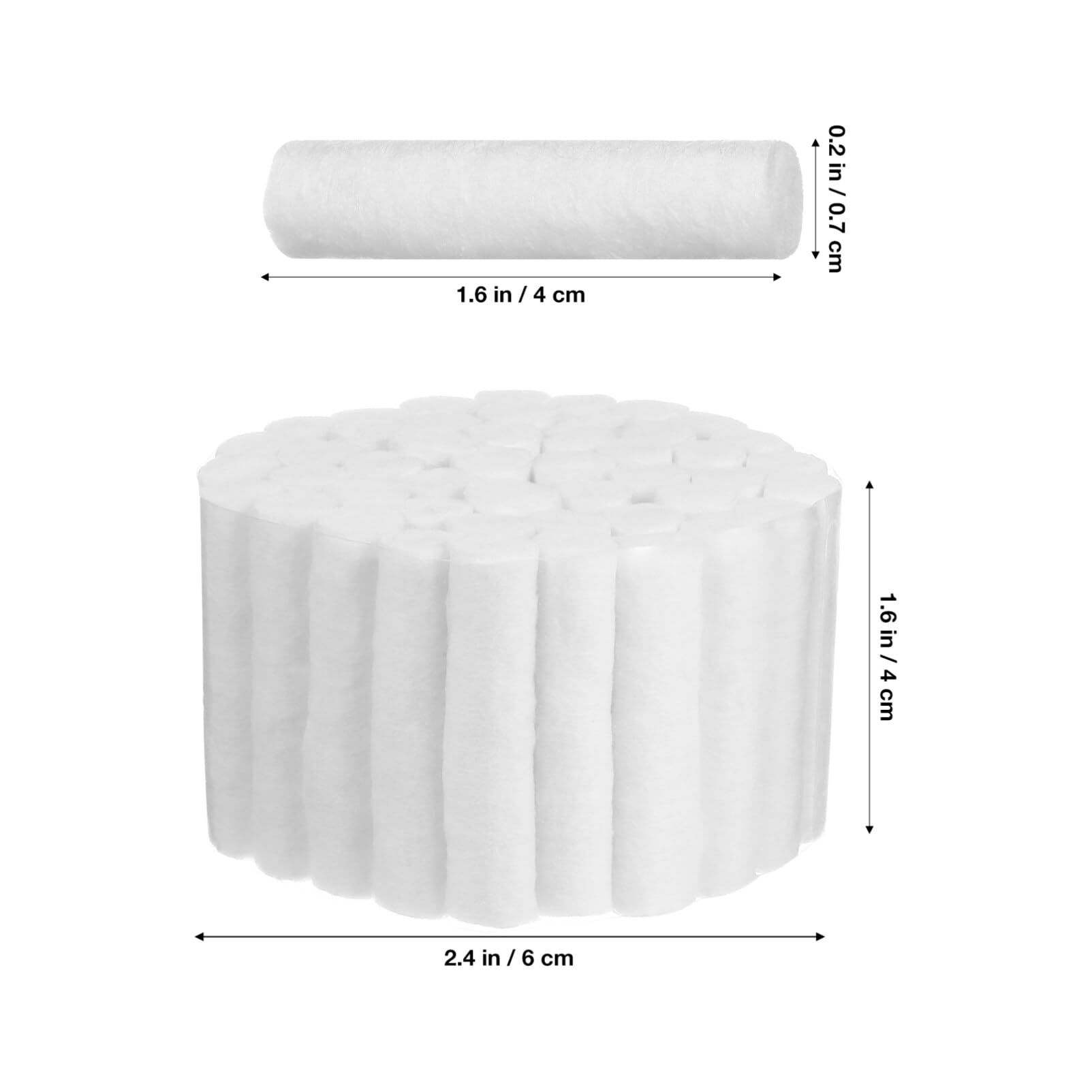 Organic Cotton Rolls 6 Pack - Dental Cotton Rolls, Nosebleed Plugs, Absorbent Gauze Rolls for Blood Clotting & Wound Care (Algodon En Rollo) - Perfect for Dental Offices, First Aid Kits & Emergency Medical Use