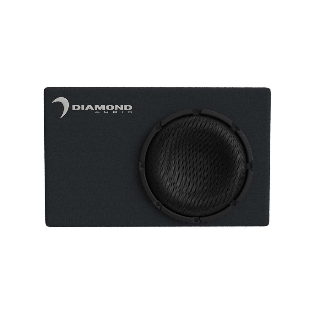 Diamond Audio DESMB10A 10 Inch 2Ω Slot Vented Active Subwoofer Enclosure - Powerful Bass for Car Audio & Home Theater Systems