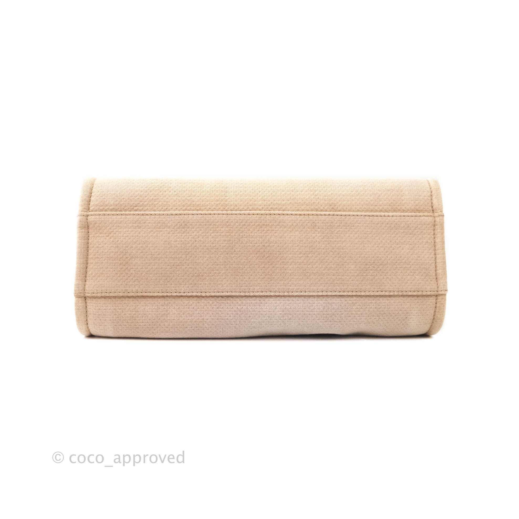 Chanel Canvas Deauville Medium Tote Bag in Beige with Silver Hardware - Luxury Designer Handbag for Women, Perfect for Work, Travel & Everyday Use