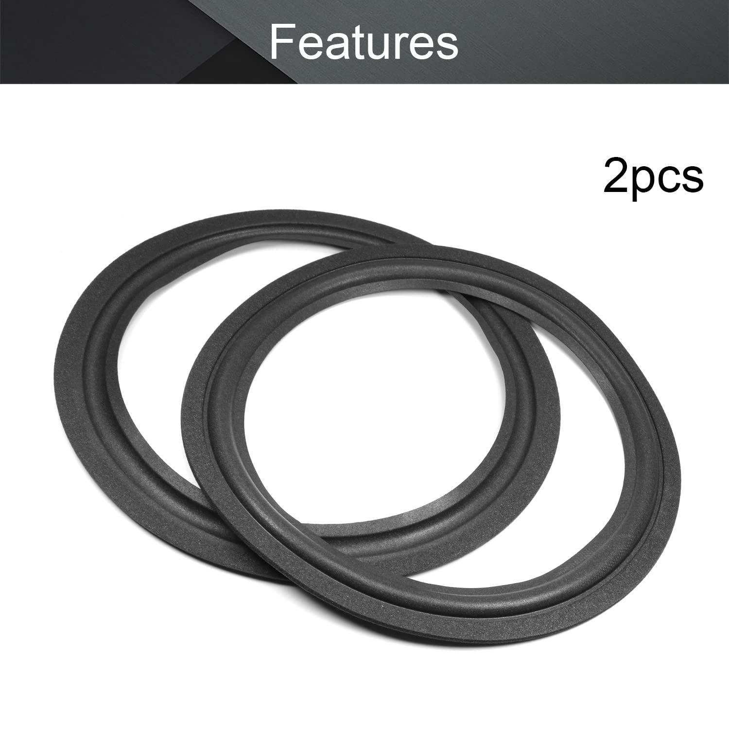 Fielect 10 Inch (250mm) Speaker Foam Edge Surround Rings - 2 Pack Replacement Parts for Speaker Repair, DIY Audio Projects | Perfect for Home Theater, Car Audio, and Studio Monitor Repair