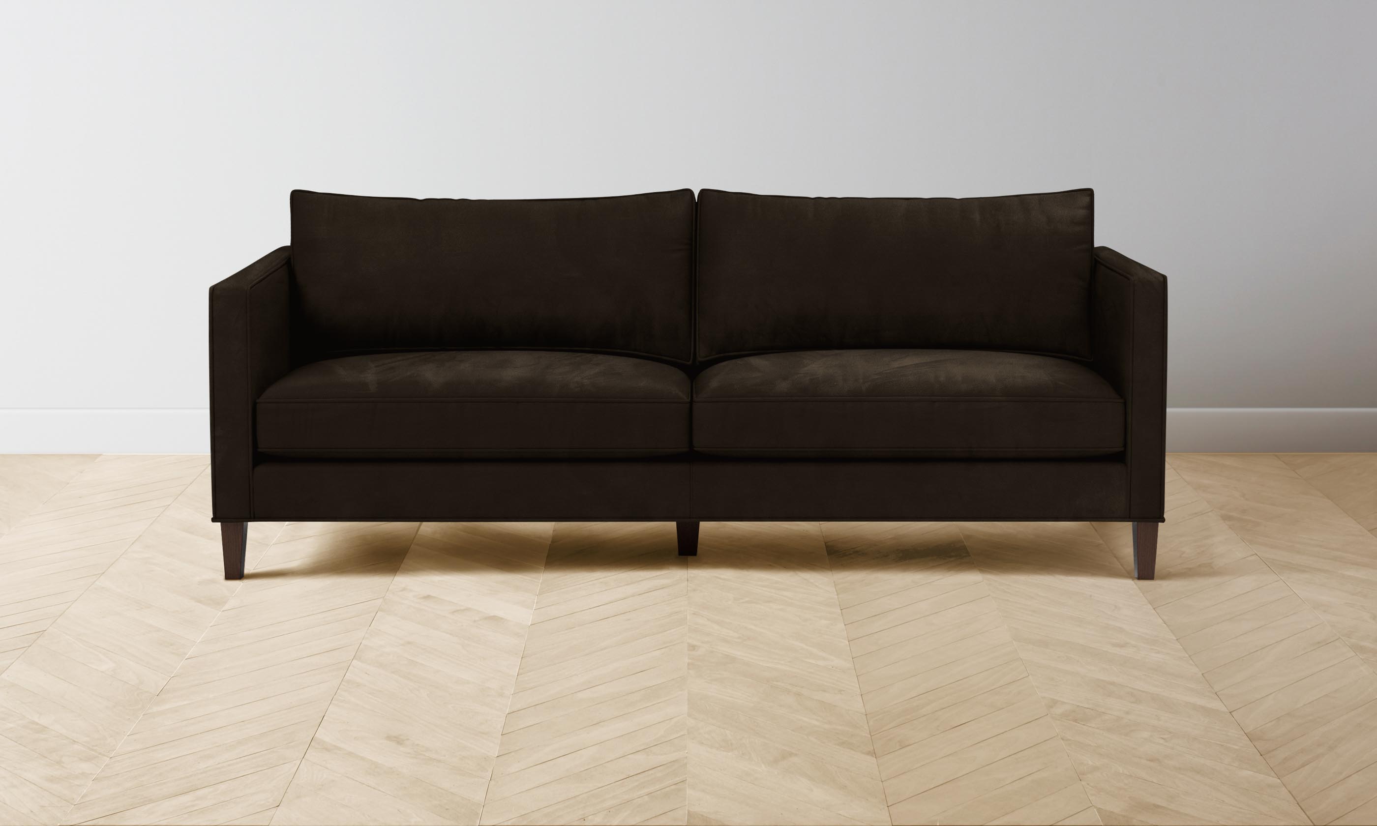 Premium Crosby Sectional Sofa in Espresso Nubuck Leather - Modern Living Room Furniture for Comfortable Lounging & Entertaining