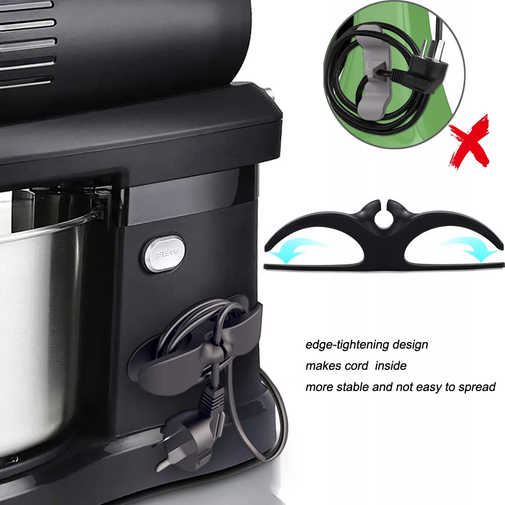 4PCS Cord Organizer for Kitchen Appliances - Cable Winder & Holder for Pressure Cooker, Mixer, Blender, Coffee Maker, Air Fryer - Stick-On Cord Wrapper for Neat Countertop Organization (Perfect for Small Kitchen Spaces)