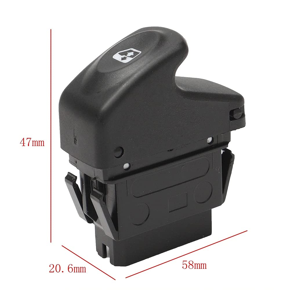 Renault Kangoo Megane Clio 5 Pin Electric Power Window Control Switch & Mirror Button (7700838100) - Premium Car Accessories for Smooth Window & Mirror Adjustment