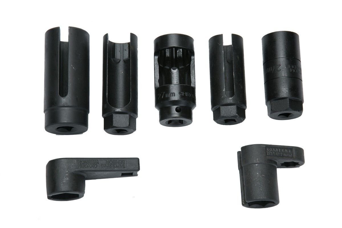 7-Piece Oxygen Sensor Socket Set - Universal Automotive Sensor & Oil Pressure Sending Unit Removal Tool Kit for Car, Truck, SUV Repair & Maintenance