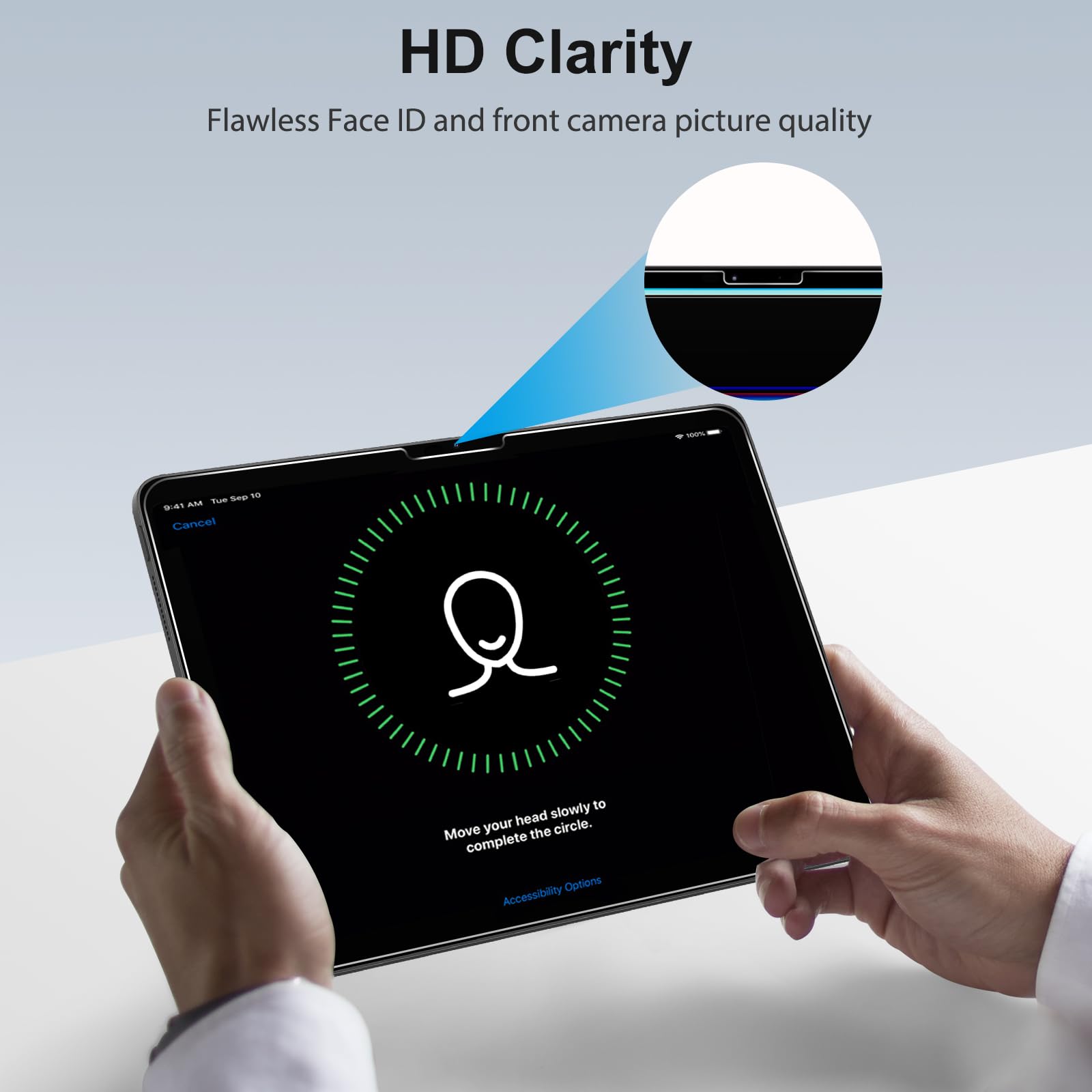 SPARIN 2 Pack Tempered Glass Screen Protector for iPad Pro 13 inch M4 7th Generation (2024) - HD Clear 9H Hardness, Face ID & Apple Pencil Pro Compatible, Case Friendly - Perfect for Work, Study, and Entertainment