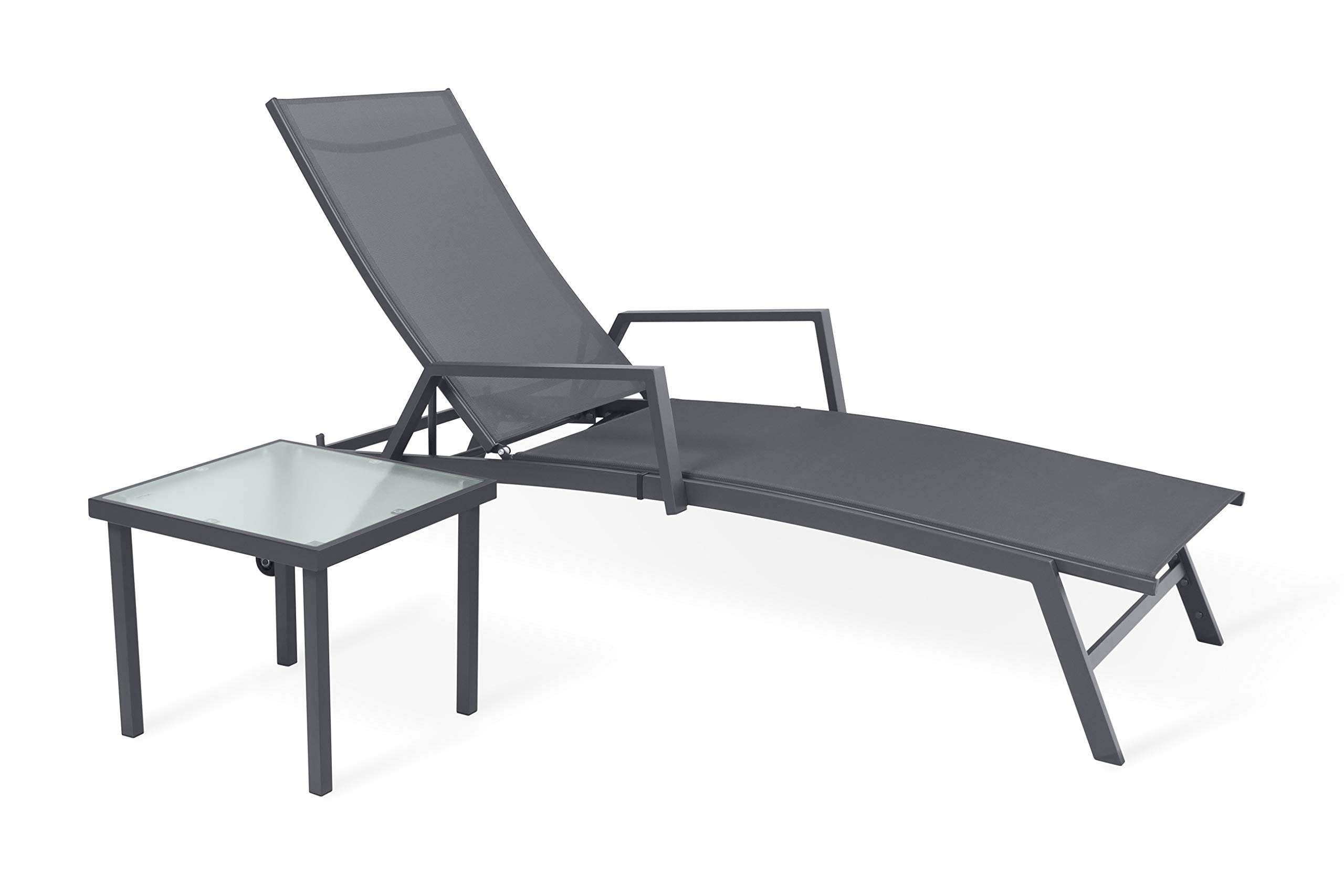 **Sigtua Sun Lounger Set with Glass Coffee Table - Outdoor & Indoor Patio Furniture for Garden, Balcony, Poolside Relaxation**    Perfect for lounging by the pool, enjoying morning coffee on the balcony, or relaxing in the garden.