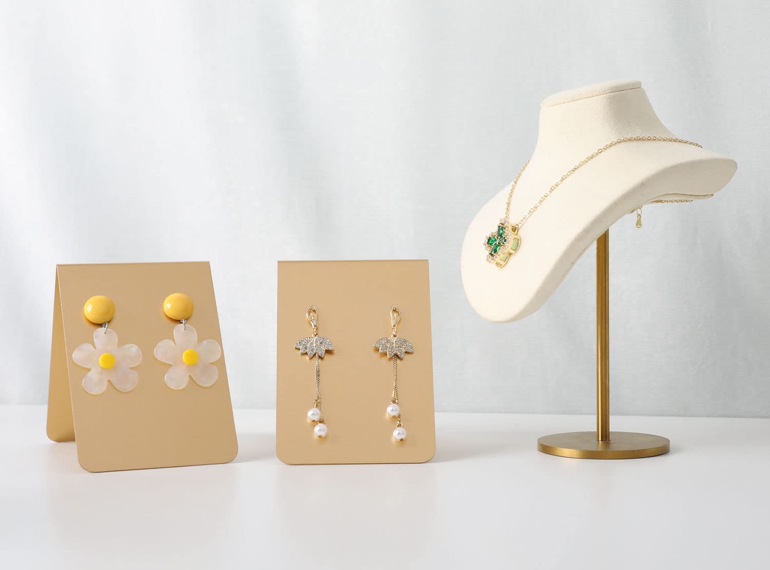 3pcs Gold Metal Earring Display Stand - Elegant Jewelry Organizer for Women | Perfect for Craft Shows, Boutique Retail & Home Storage | Stylish Earring Holder for Selling & Showcasing Jewelry Collection
