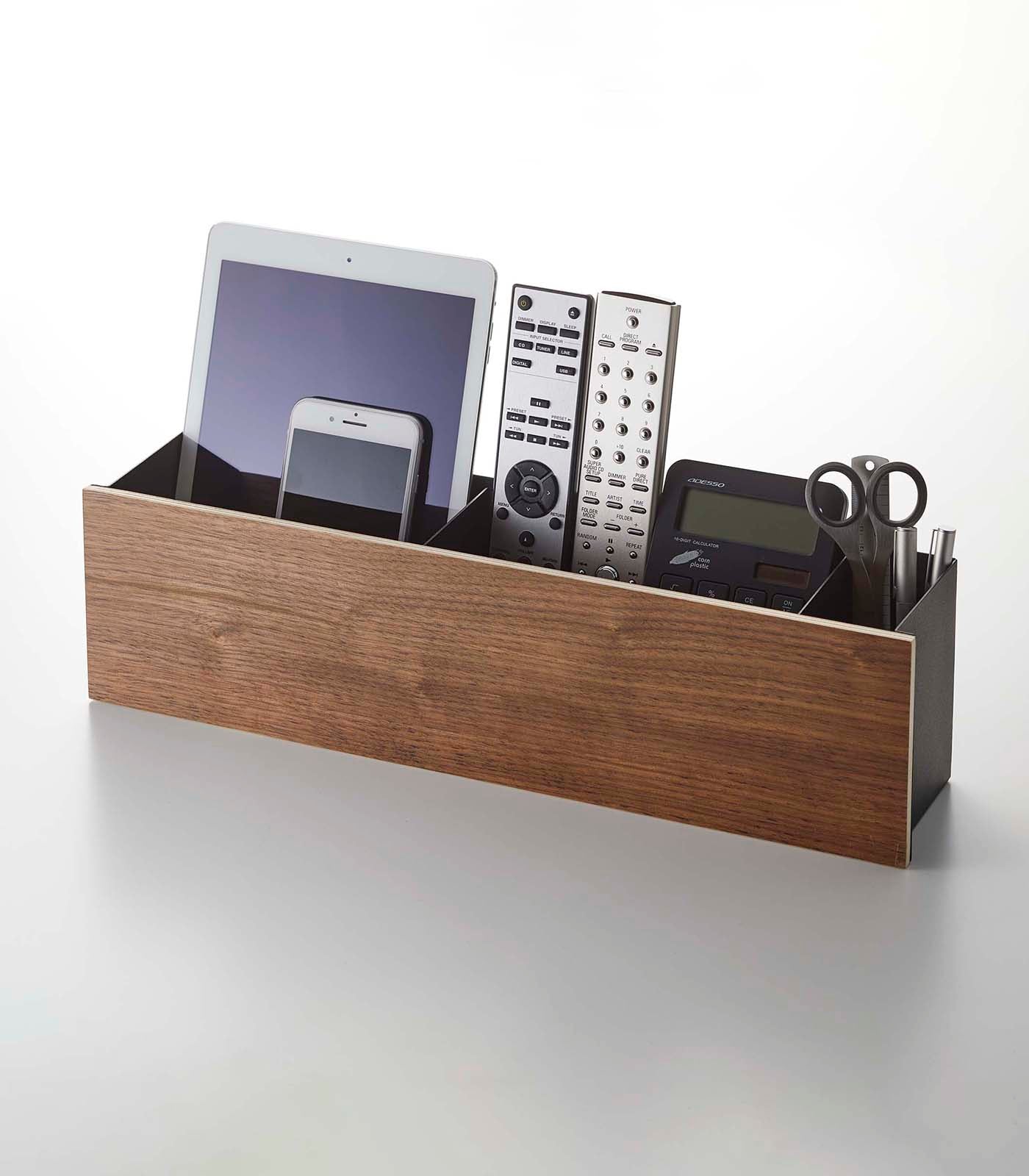 Premium Steel & Wood Desk Organizer - 2 Sizes (Small & Large) for Office, Home & Workspace Organization