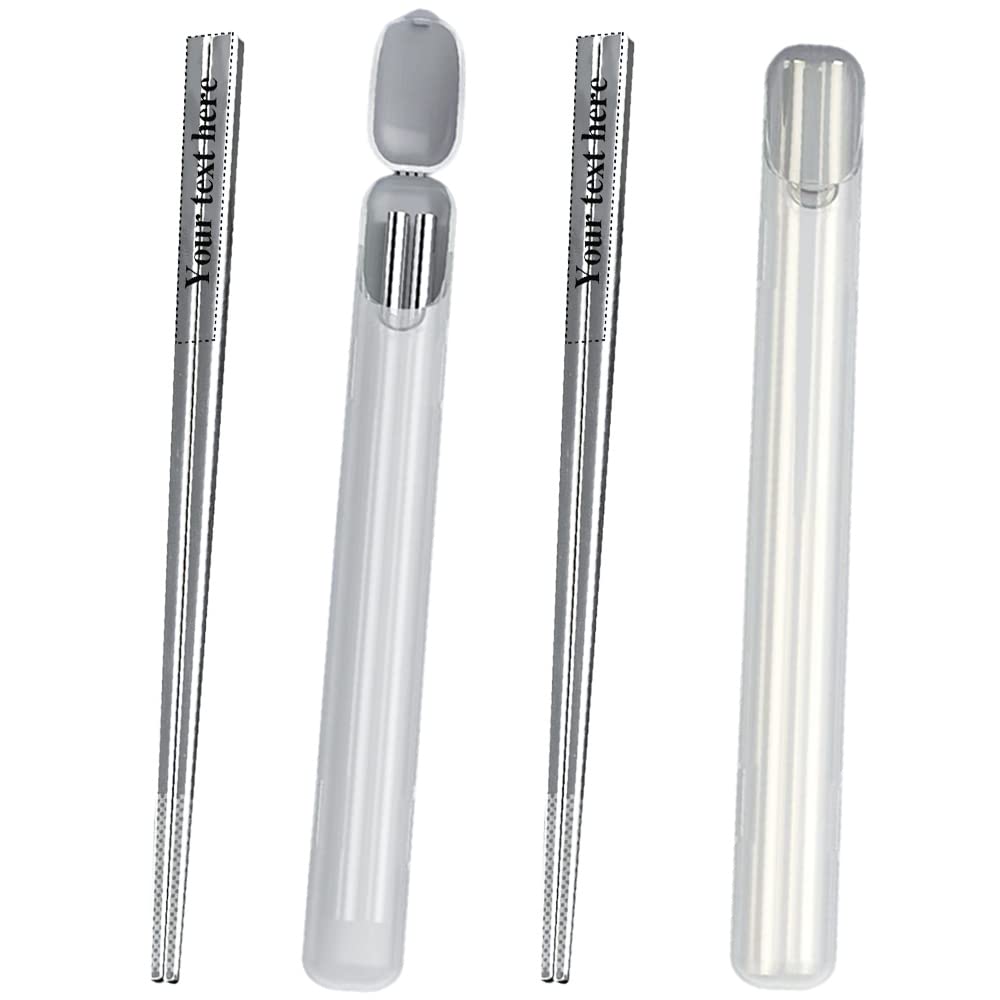 Custom Engraved Reusable Chopsticks Set with Gift Box - Personalized Name & Design for Asian Cuisine, Sushi, Ramen, Chinese & Japanese Dining Experience