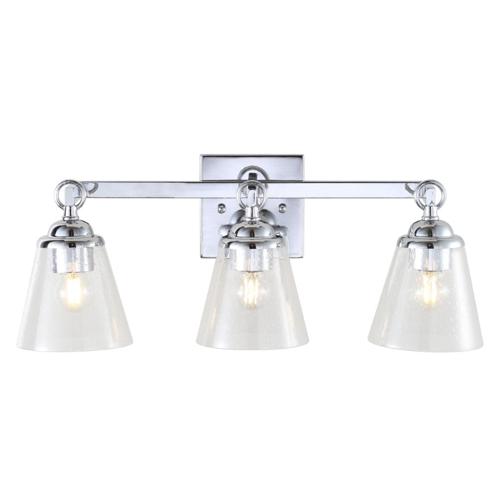 Marion Hurricane-Resistant Metal and Glass Vanity Set - Modern Bathroom Vanity with LED Mirror & Storage - Perfect for Small Bathrooms, Apartments, and Coastal Homes