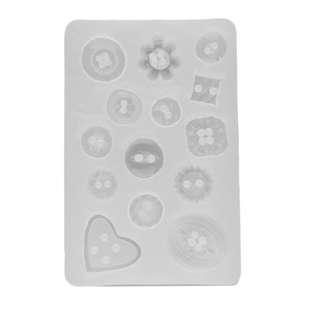 Oshhni DIY Silicone Molds for Epoxy Resin - Heart Shaped Button Casting Molds for Jewelry Making, Craft Projects, and Home Decor