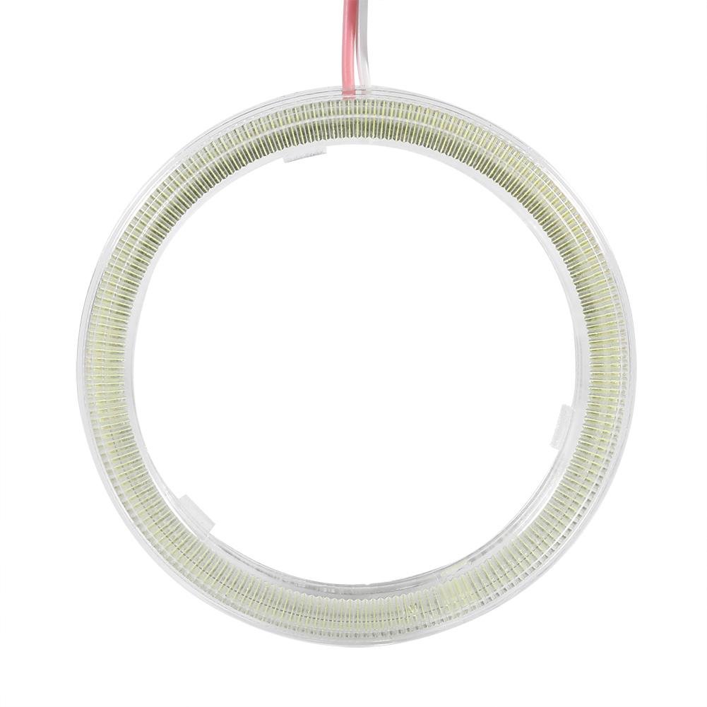 High-Performance 60mm LED Headlight with Halo Rings & COB Chips - DRL Compatible for Motorcycle and Car - Bright White Light (Perfect for Night Riding & Off-Road Adventures)