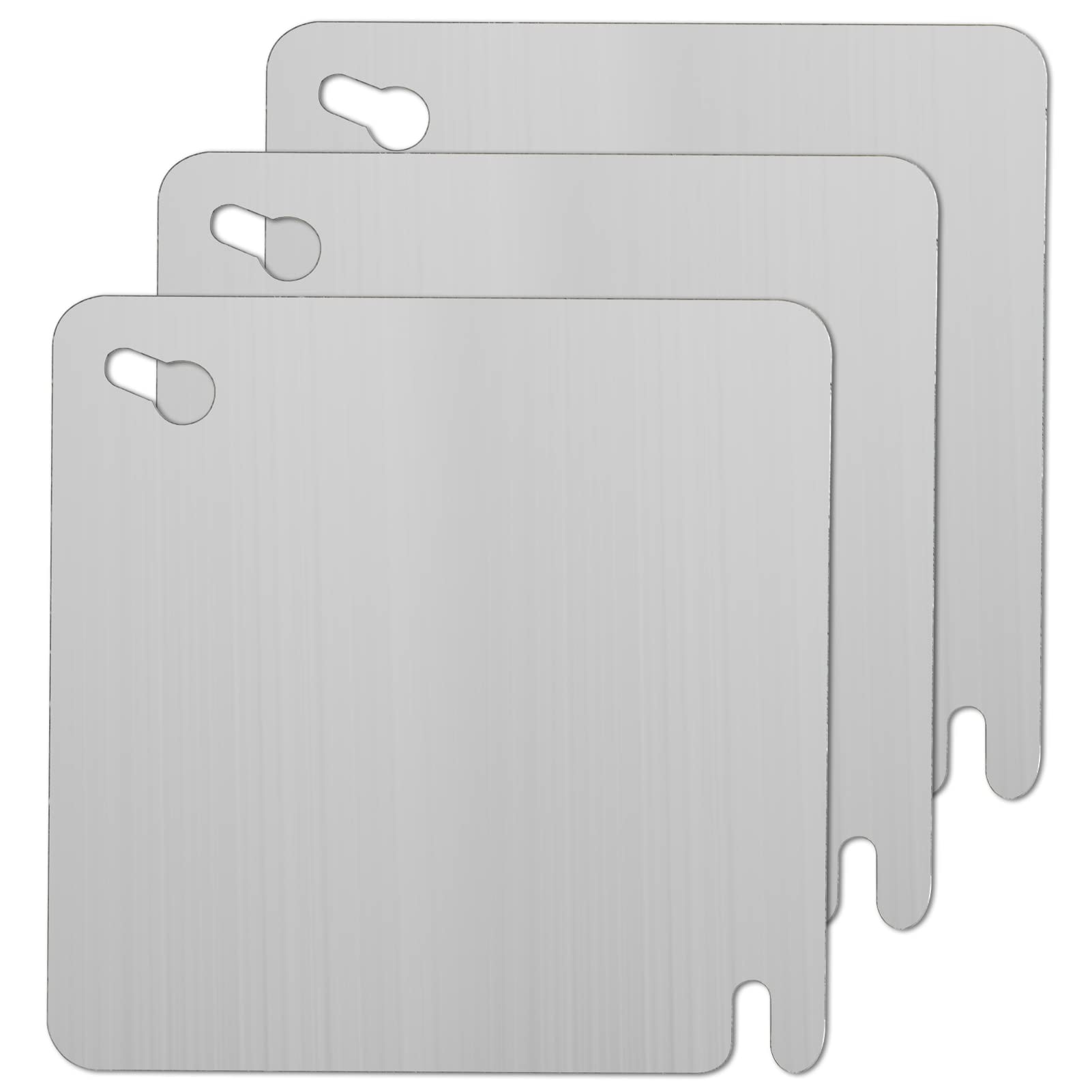 3 Packs 4 Inch Electrical Box Cover - Heavy Duty Metal Square Junction Box Covers for 4 Inch Square Box - Ideal for Home Wiring, Electrical Repairs, and DIY Projects