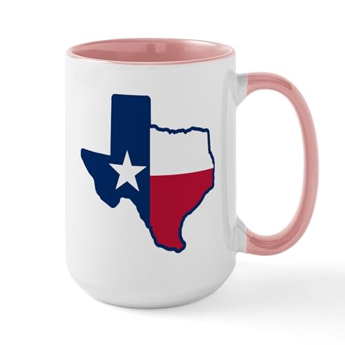 White/Pink Inside - Texas Pride Mugs